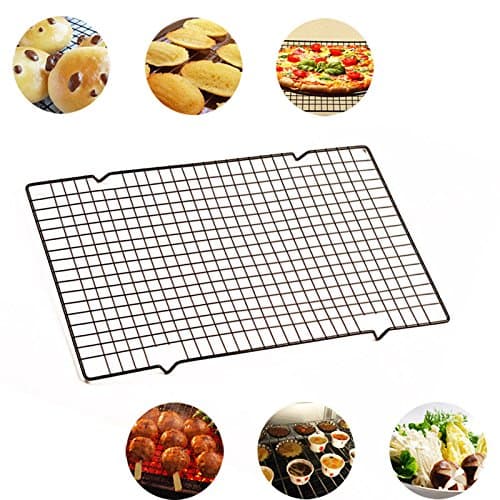 Gizayen Nonstick Carbon Steel Cake Cooling Rack Holder Cookies Biscuits Bread Drying Cooler Stand Baking Tools Cooling Rack Drying Stand Foldable Cookies Biscuits Cakes Barbecue Pizza Bread Holder