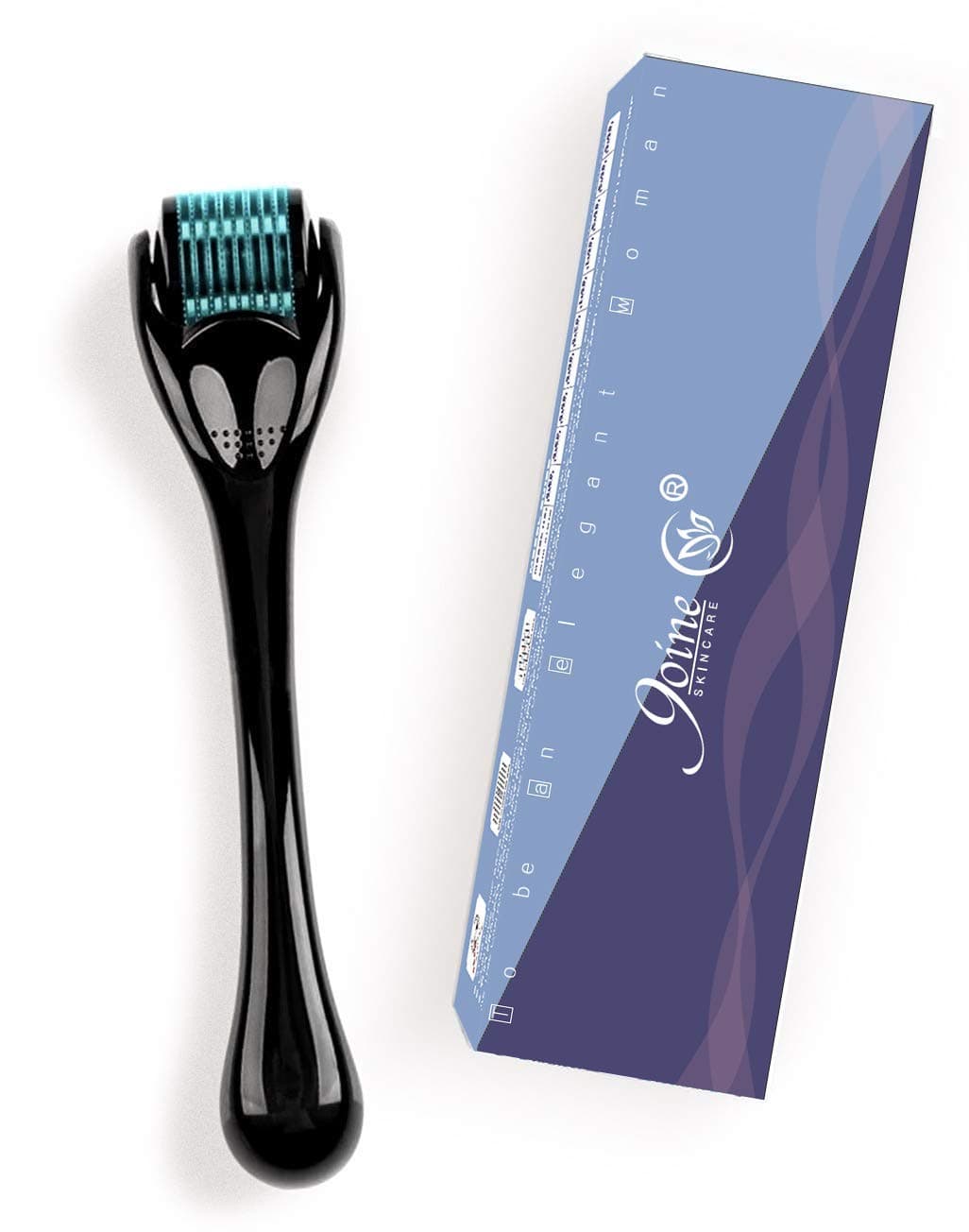 Best Derma Roller For Men and Women - 540 .25mm Titanium MicroNeedle - Exfoliating Cosmetic Skin Care Kit with Protective Case-