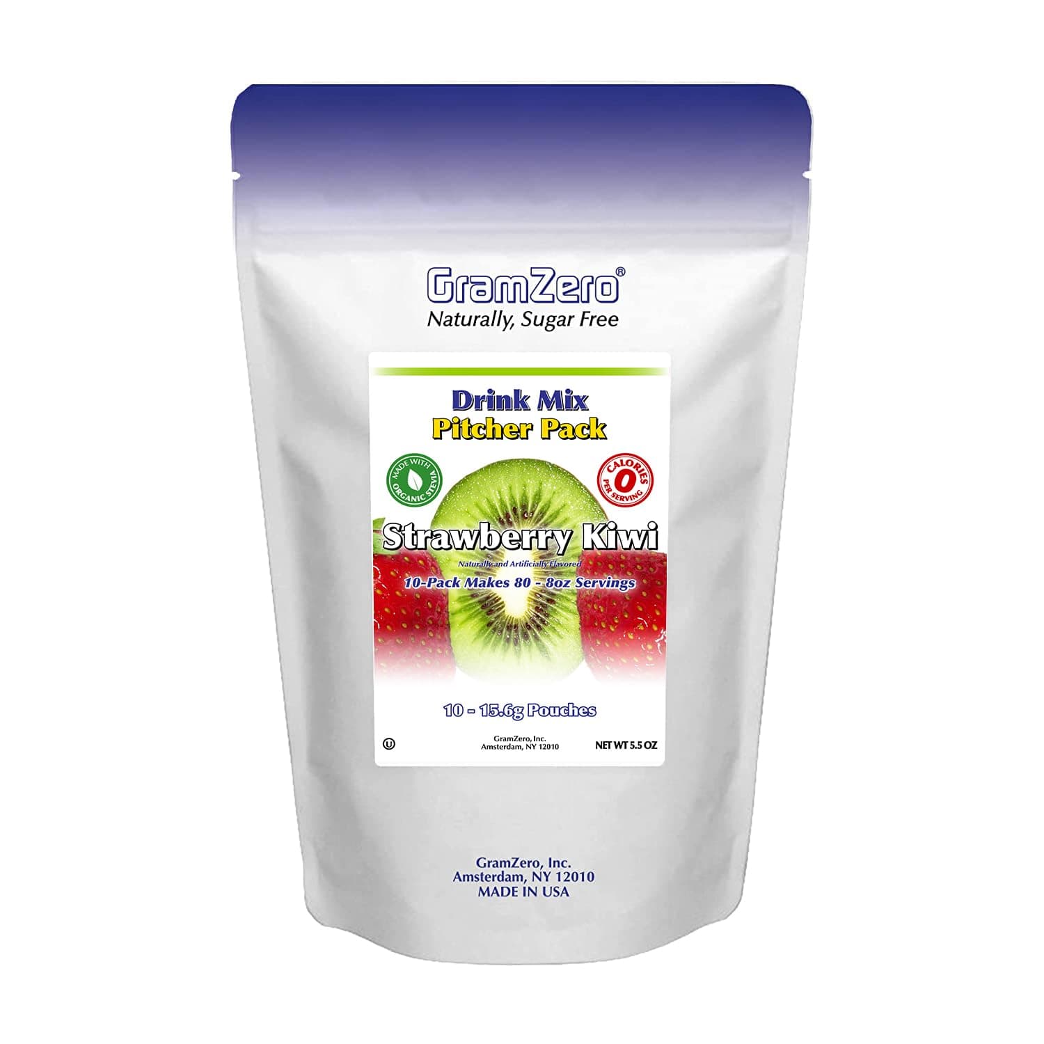 Strawberry Kiwi, Sugar Free Drink Mix, Pitcher Pack, Great For Nutrition Club Loaded Tea, Zero Calorie, Stevia Sweetened