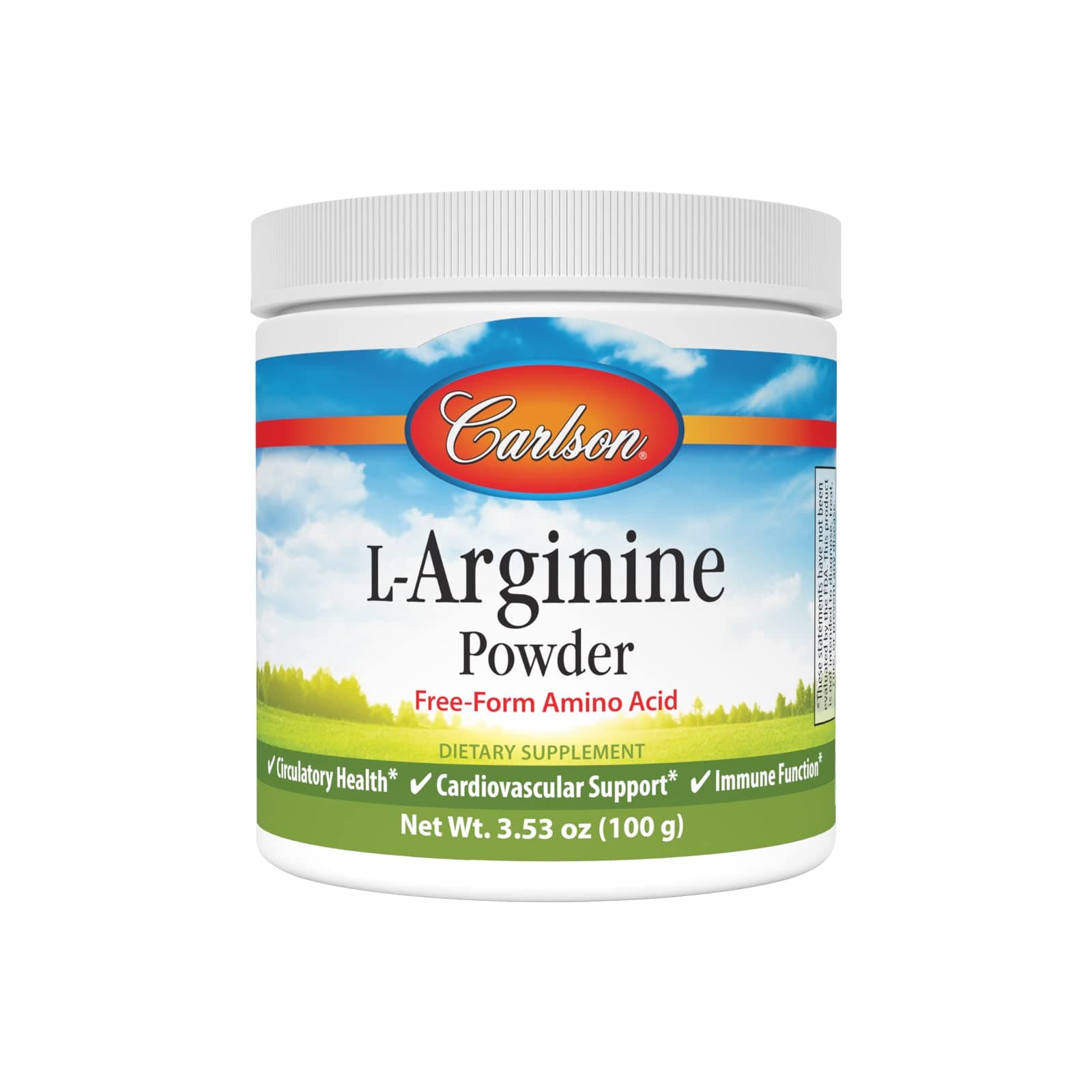 L-Arginine Powder, Free-Form Amino Acid, Circulatory Health, 3.53 oz (100 g)