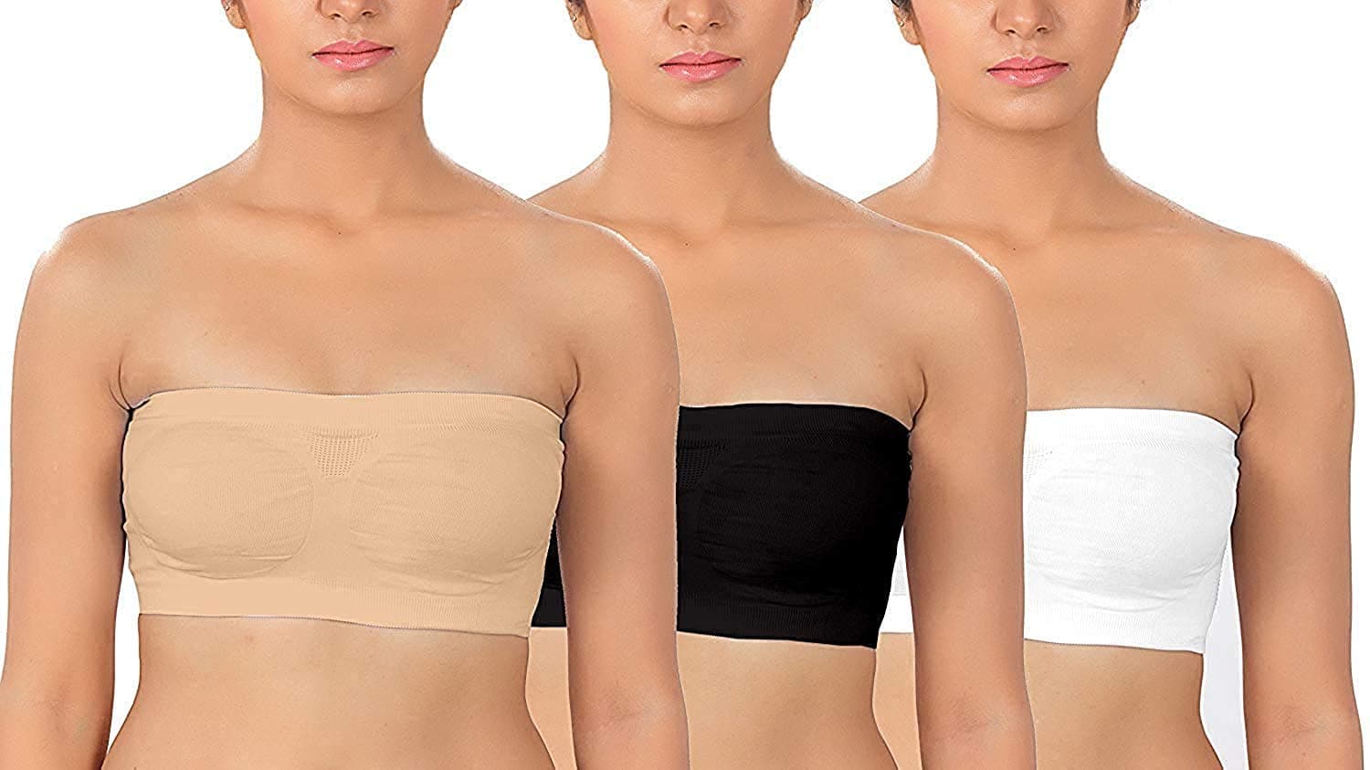 SHOPPY VILLA WITH SV LOGOSHOPPY VILLA Women's Cotton Non Padded Non-Wired Regular Bra (Pack of 3) (PACK OF 3 - BLACK + BEIGE + WHITE_Black_Free Size)