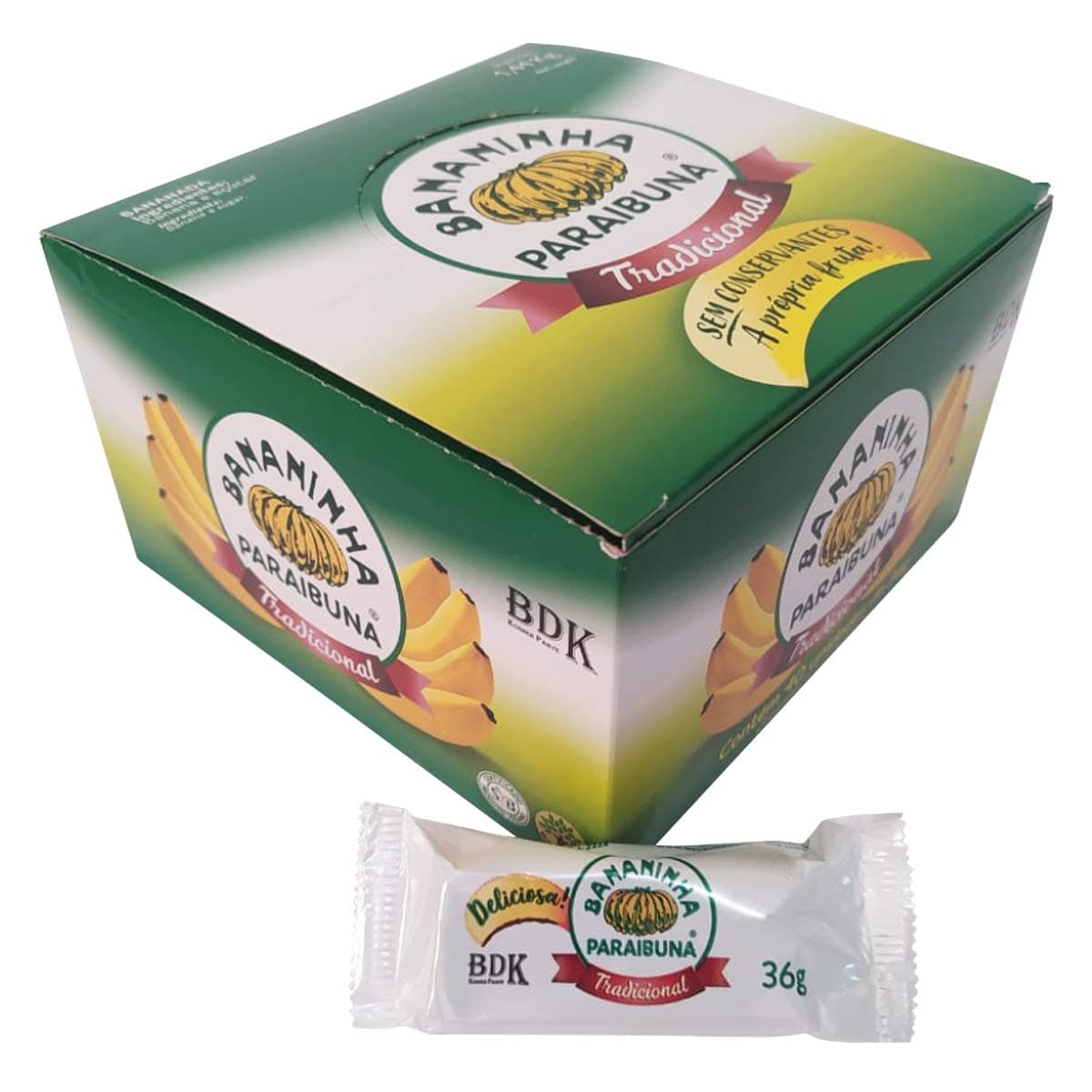 PARAIBUNA Creamy Banana Candy 1.27 Oz PACK OF Bananinha Cremosa 36g, 50.8 Ounce, (Pack of 40)