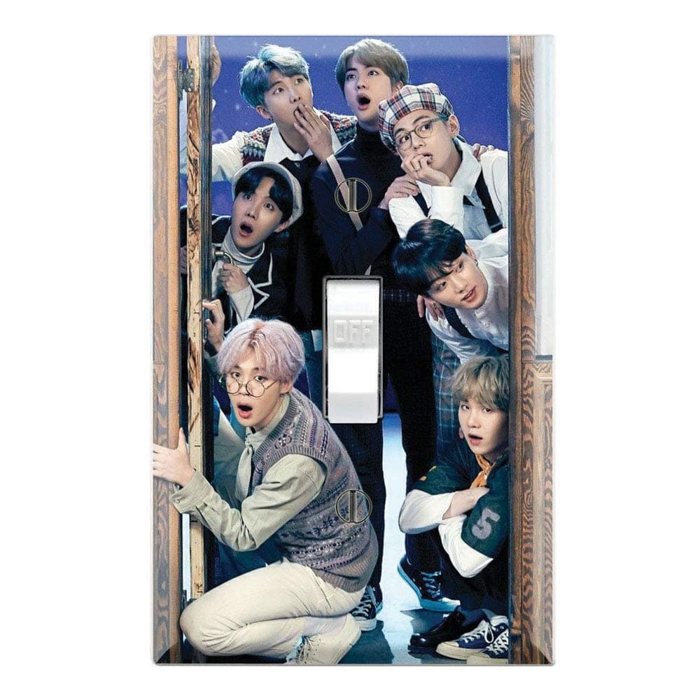 Graphics Wallplates - Kpop Rap Monster Suga Jin J-Hope Jimin V Jungkook - Single Toggle Wall Plate Cover