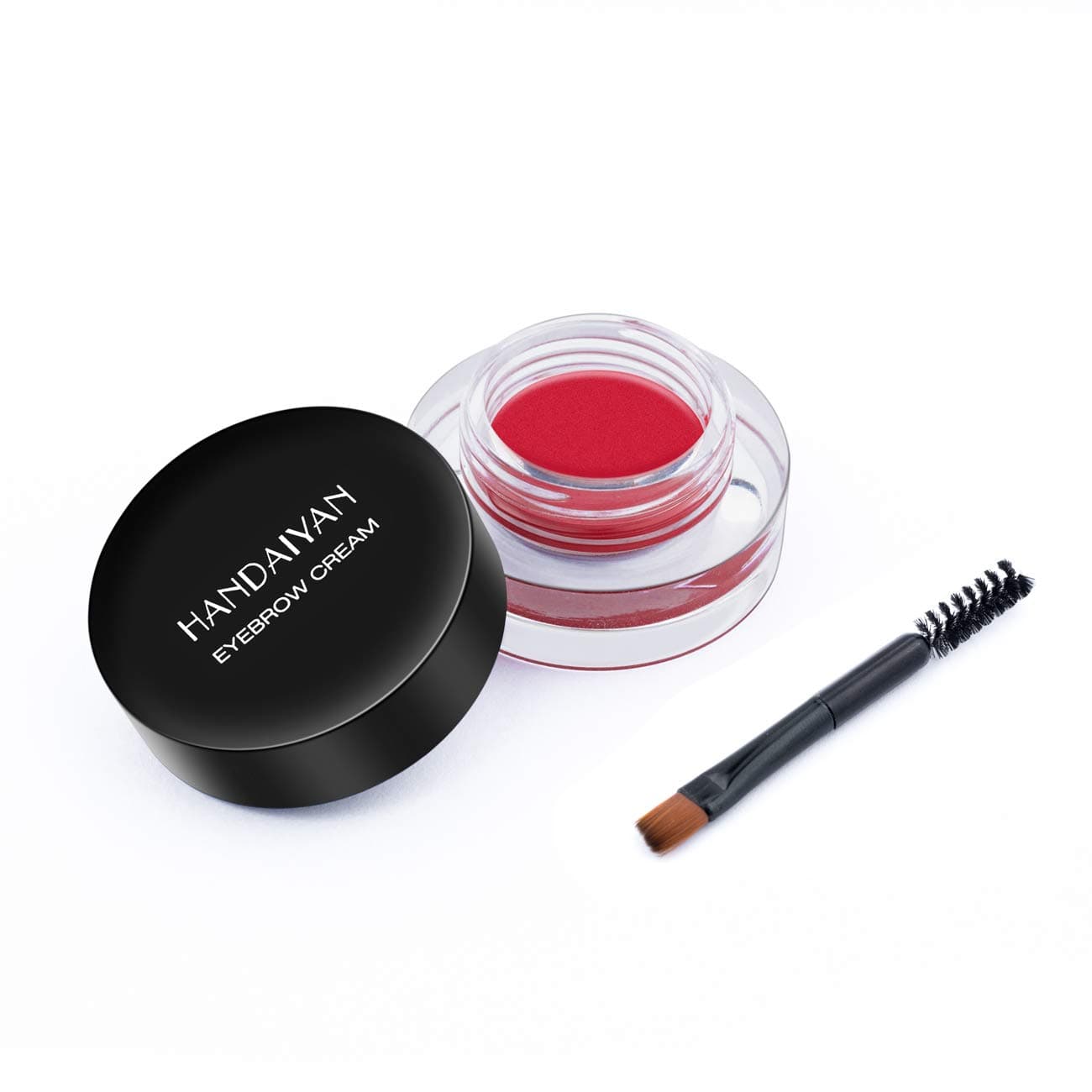 Red Eyebrow Pomade Waterproof Brow Cream Long Lasting Eye Makeup - Longwear Sweat Resistant Smudge-proof Brows Filler with Eyebrows Brush Cosmetic for Women, 3g / 0.106 Oz (#07 Red)