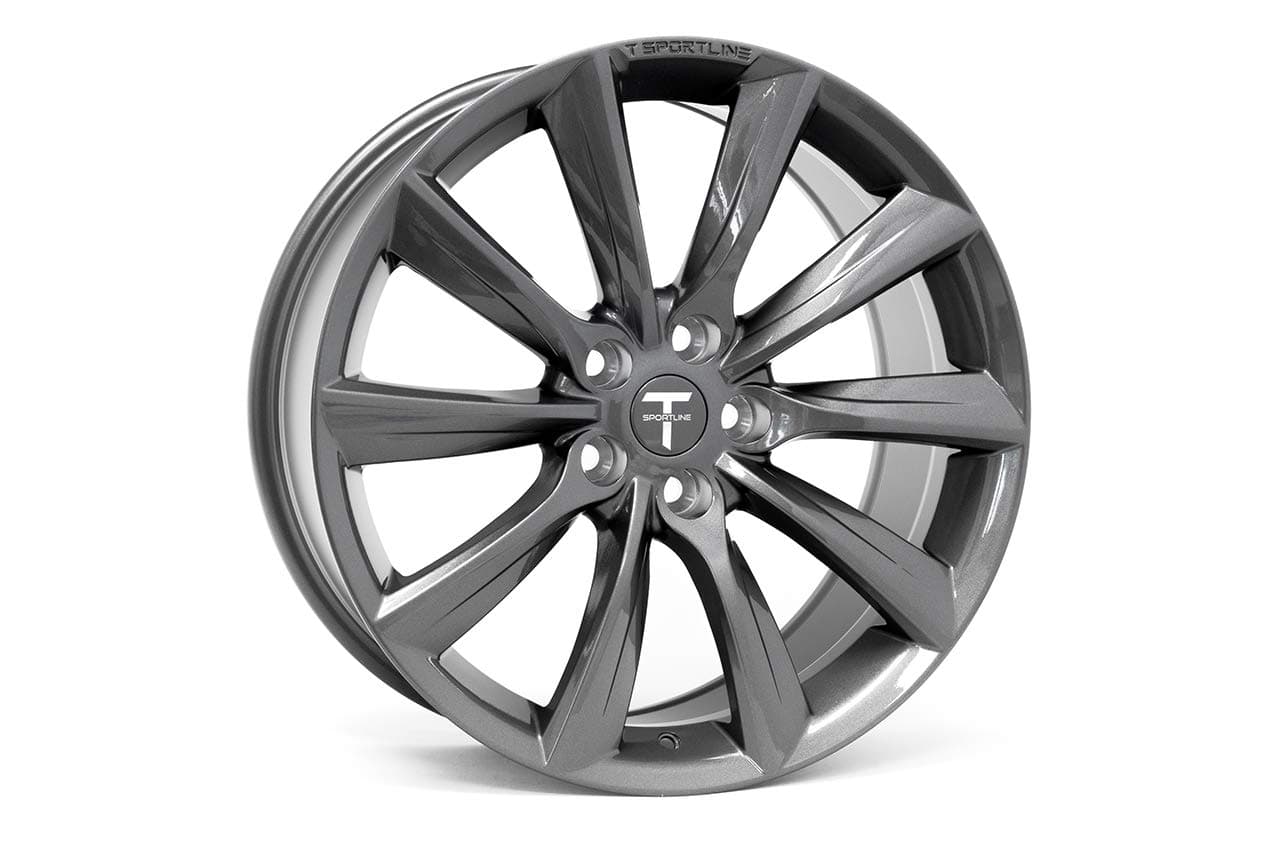 19" TST Tesla Model 3 Flow Forged Wheel Set in Space Gray (Square)