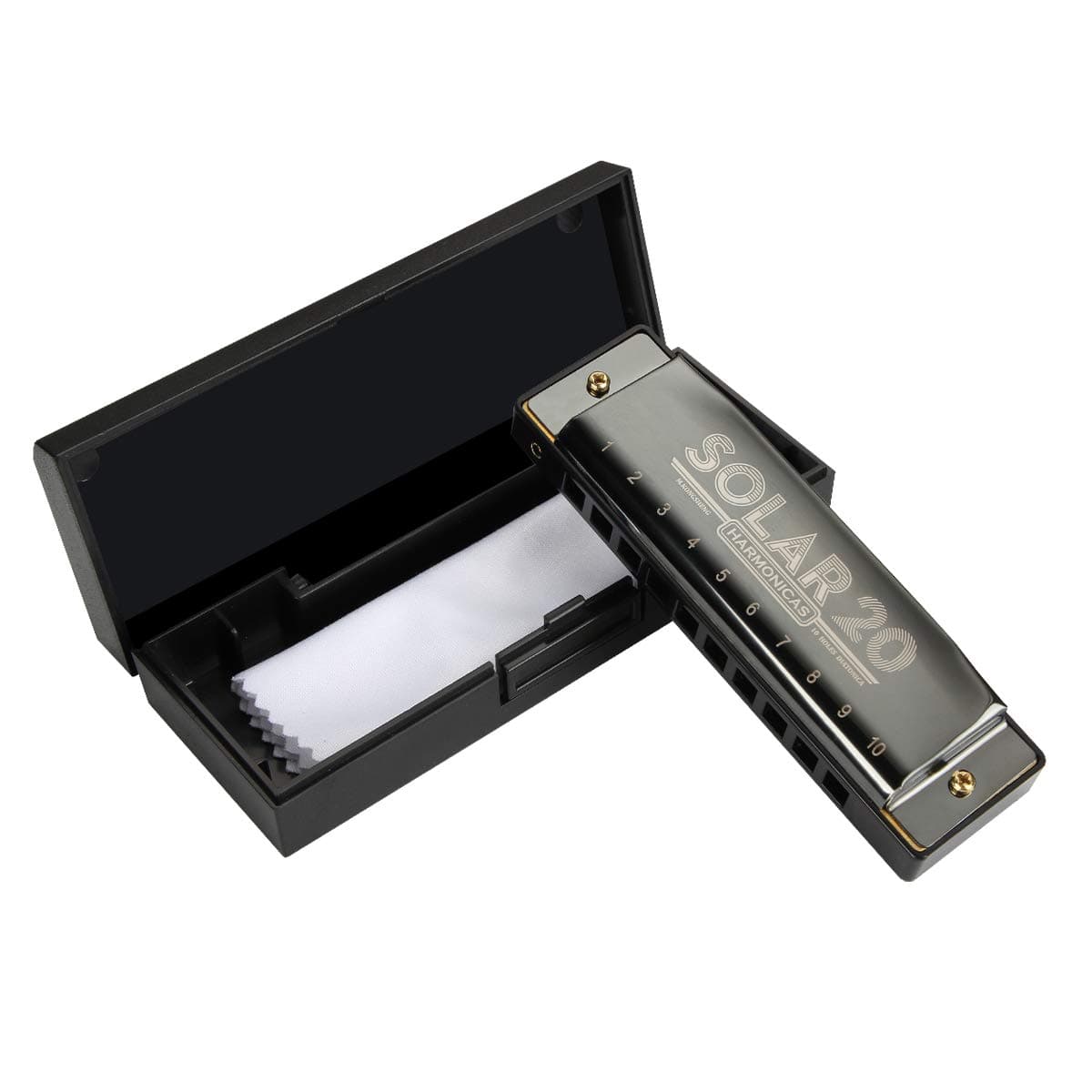 Yoreeto Harmonica 10 Holes 20 Blues Diatonic Ballad Tunes Harp Deluxe Harmonica, fit Adults Mens Womens, Key of C for Beginner, Students, Kids Gift, Clean Cloth Manual, Professional Quality with case