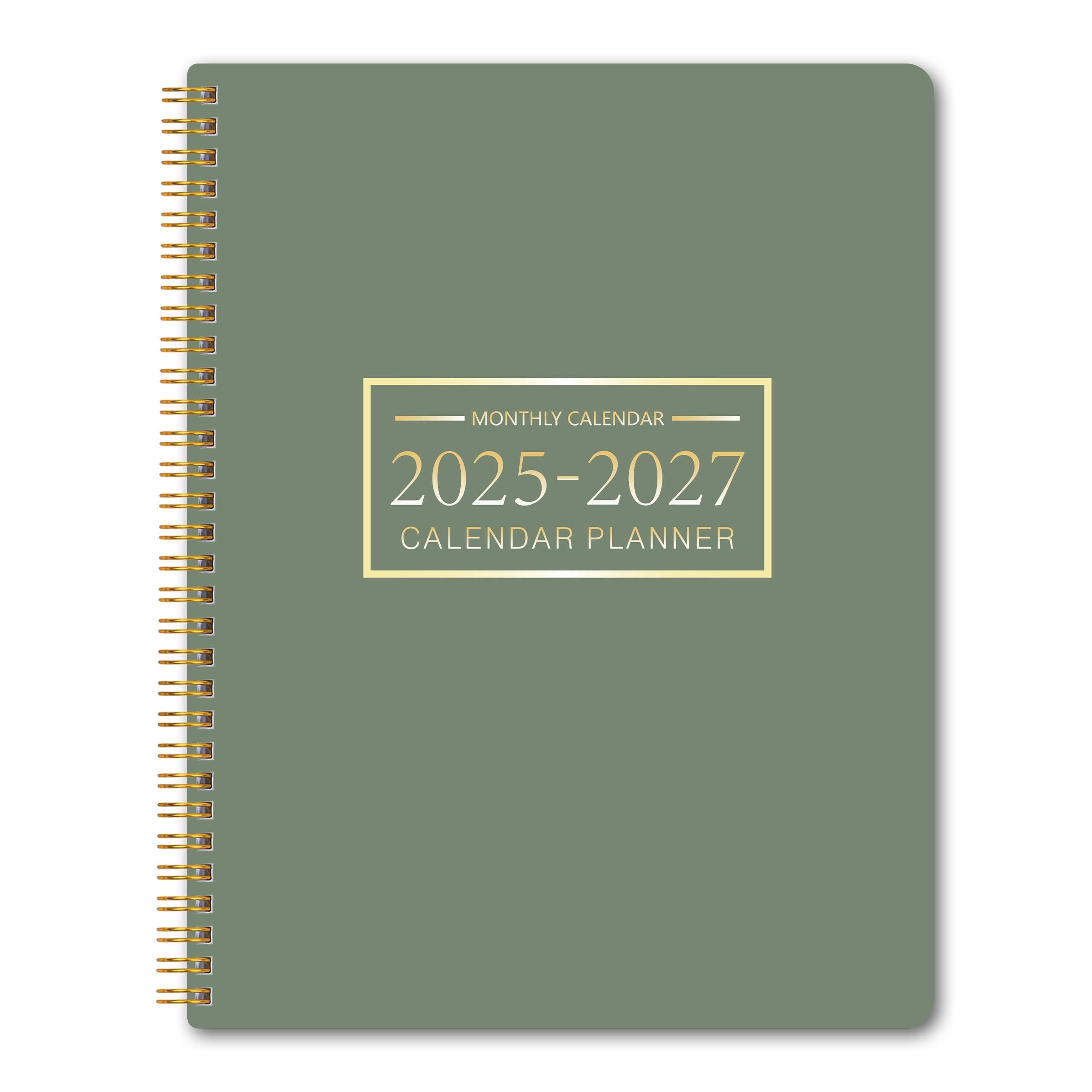 Monthly Planner July 2025 - June 2027, Monthly Calendar for 24 Monthes, 9×11 Inch, Teacher Planner, Hard PVC Cover, Spiral Bound, Time Management Calendar, Perfect for School & Office