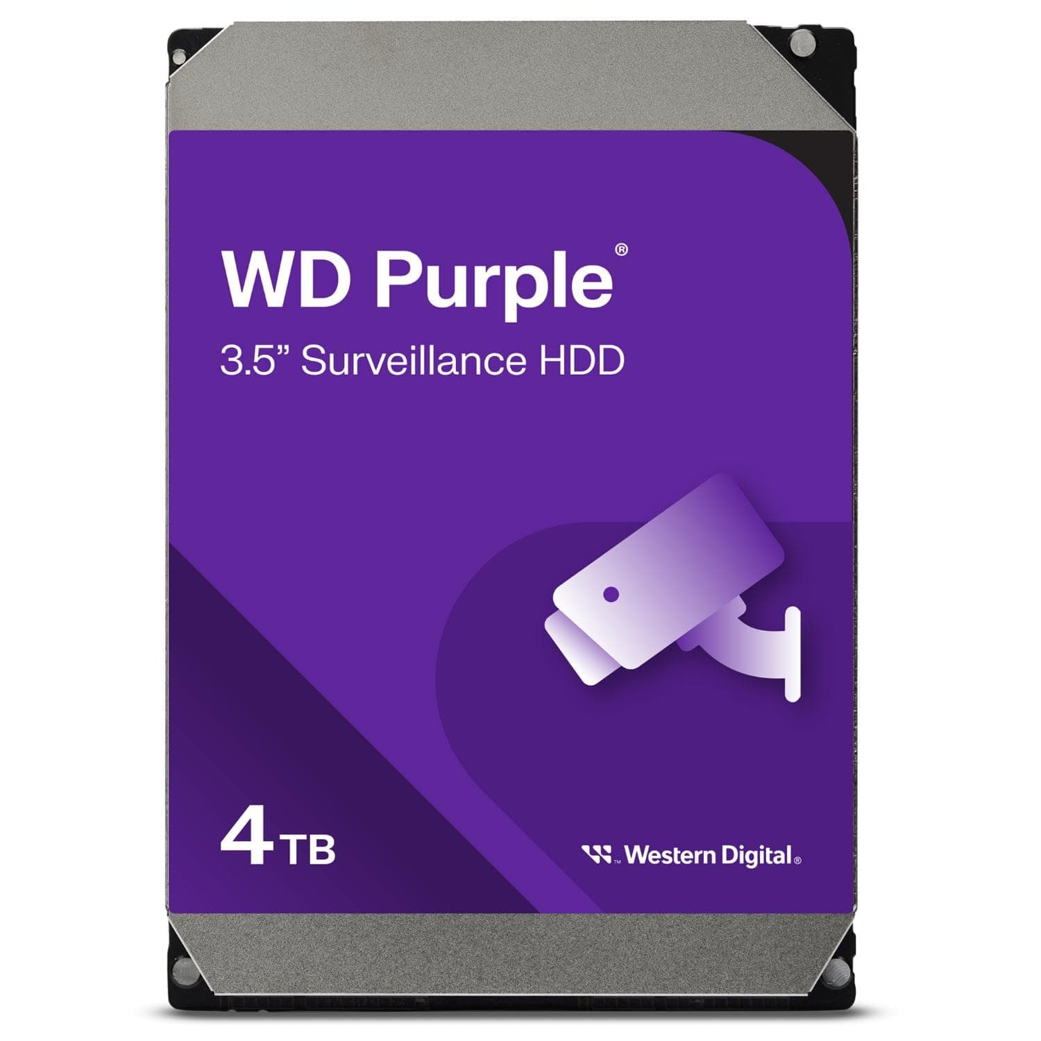 Western Digital 4TB WD Purple Surveillance Internal Hard Drive HDD - SATA 6 Gb/s, 256 MB Cache, 3.5" - WD43PURZ