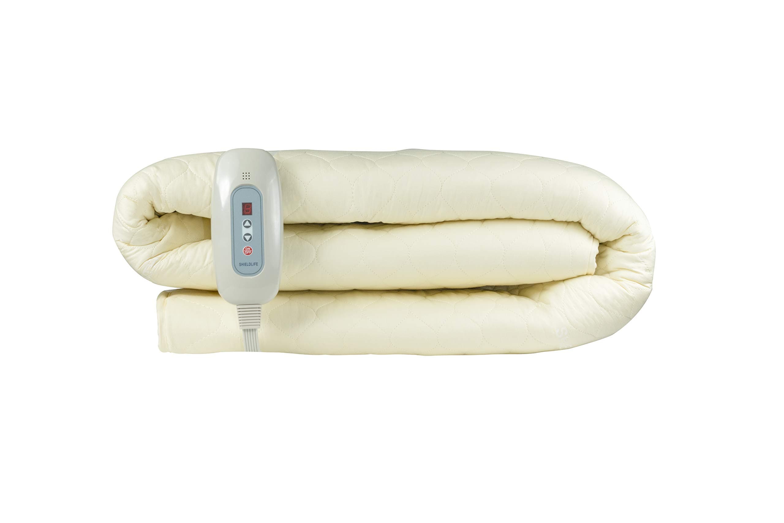 TheraMat Far Infrared Heated Mattress Pad, Fits Single/Twin Size Bed with Negative Ions Shielding Technology (74" x 38") Old Model