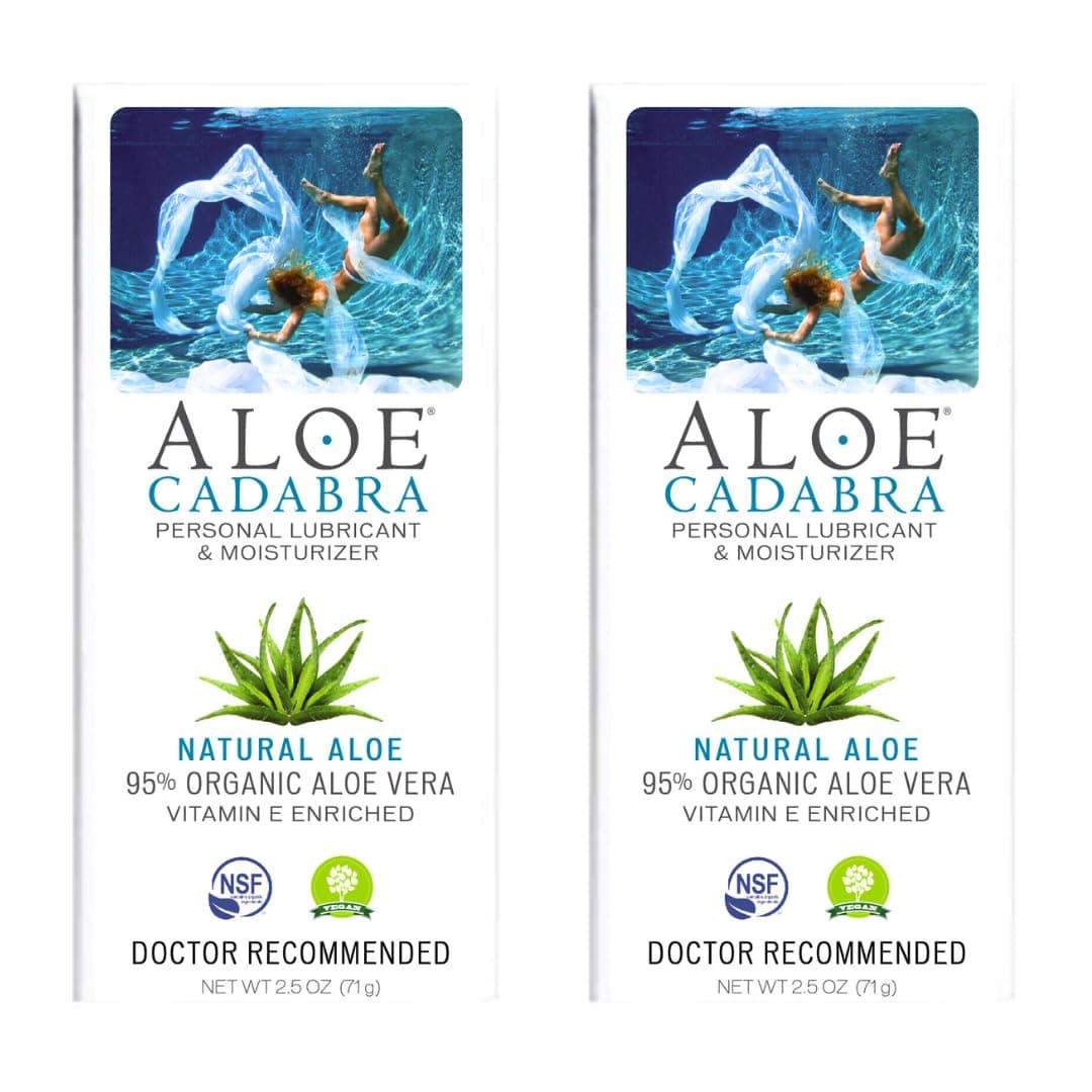 Aloe Cadabra Personal Lubricant Natural Aloe, Natural Aloe 2.5 oz (Pack of 2)