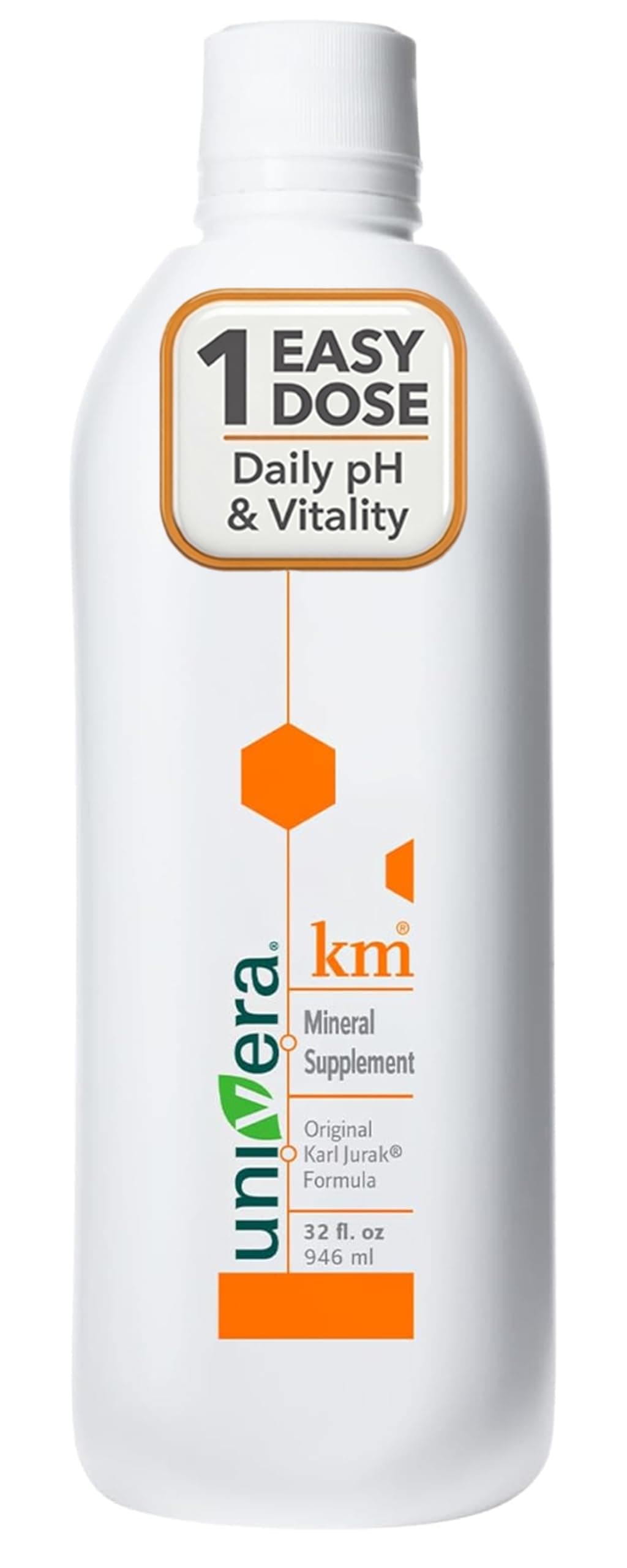 km Liquid Potassium Supplement, pH Balance, Digestion Support, Mineral Supplements with Magnesium, Original Karl Jurak Formula, 32 fl oz (30-Day Supply)