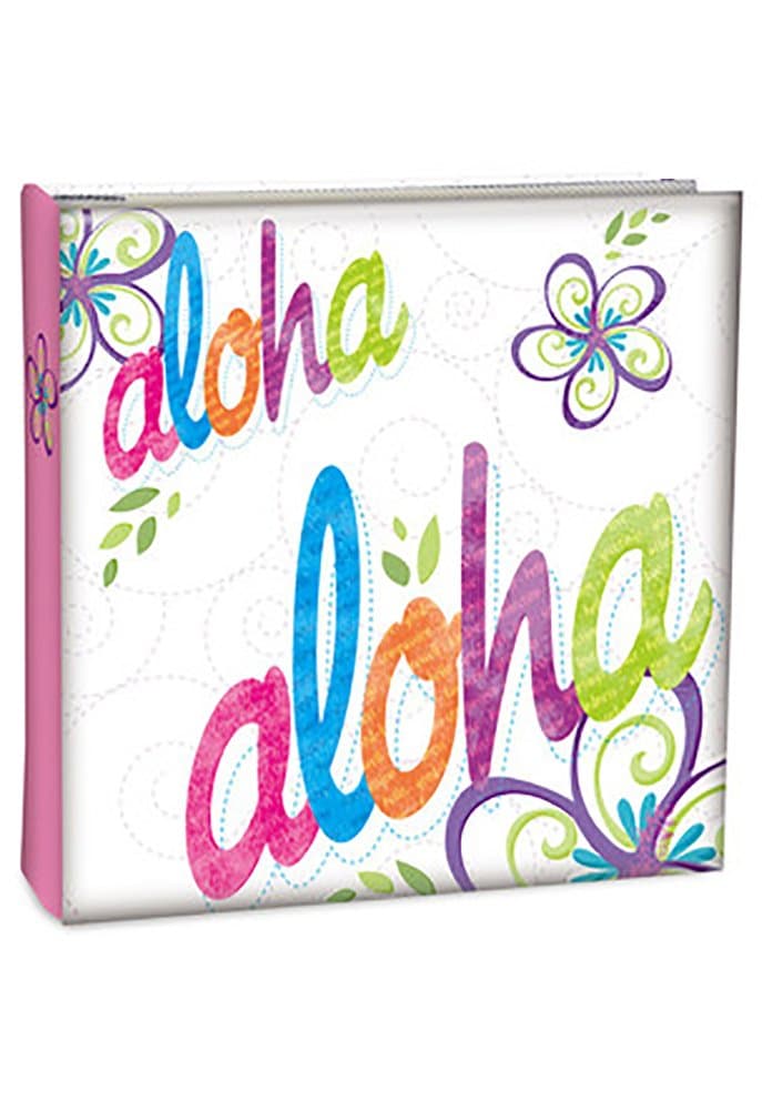 Bold Aloha 200-view Hawaiian Photo Album with Lined Memo Area
