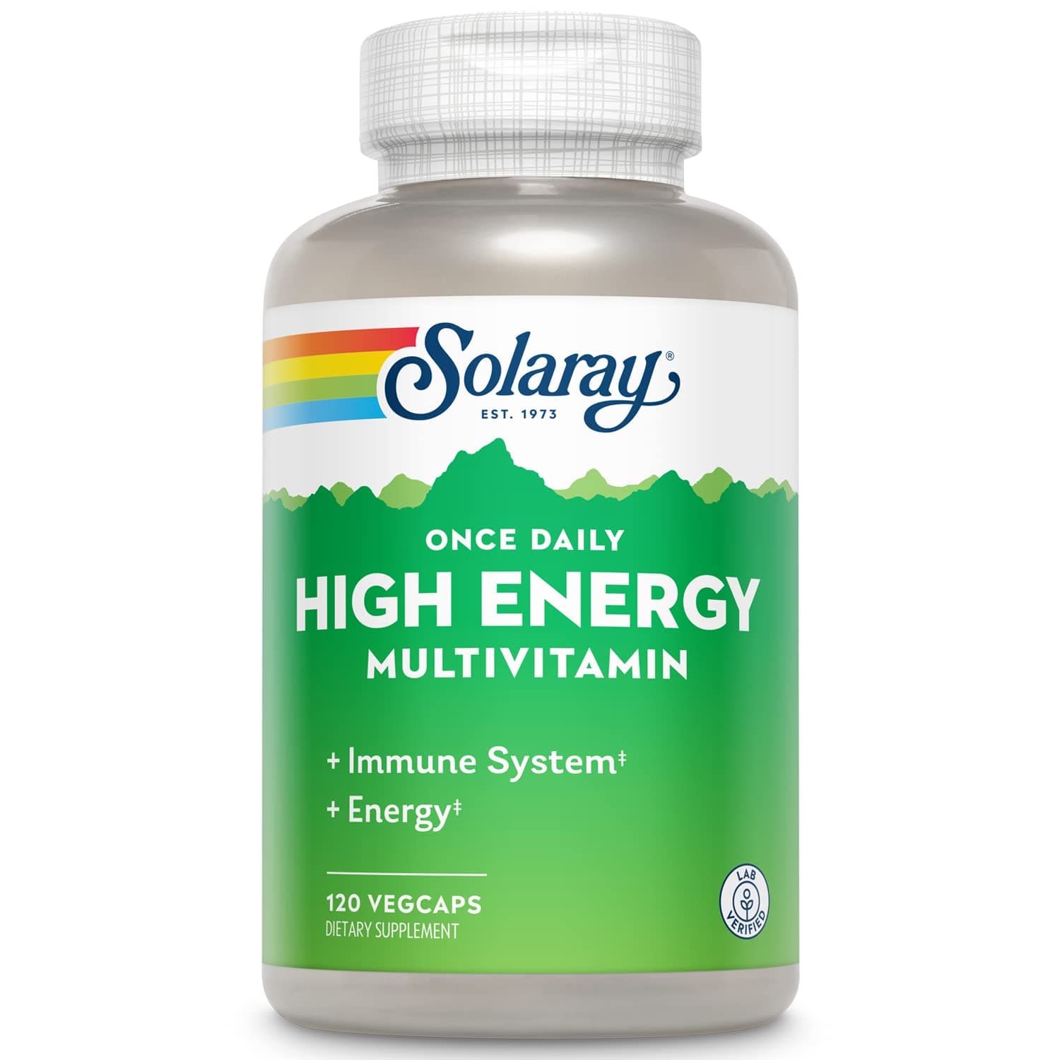 High Energy Multivitamin, No Iron, 1/Day, Timed-Release Formula, Whole Food & Herb Base 120 VegCaps