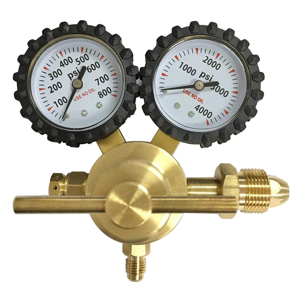 Mein LAY Nitrogen Regulator with 0-600 PSI Delivery Pressure, CGA580 Inlet Connection & 1/4-Inch Male Flare Outlet Connection (600PSI)