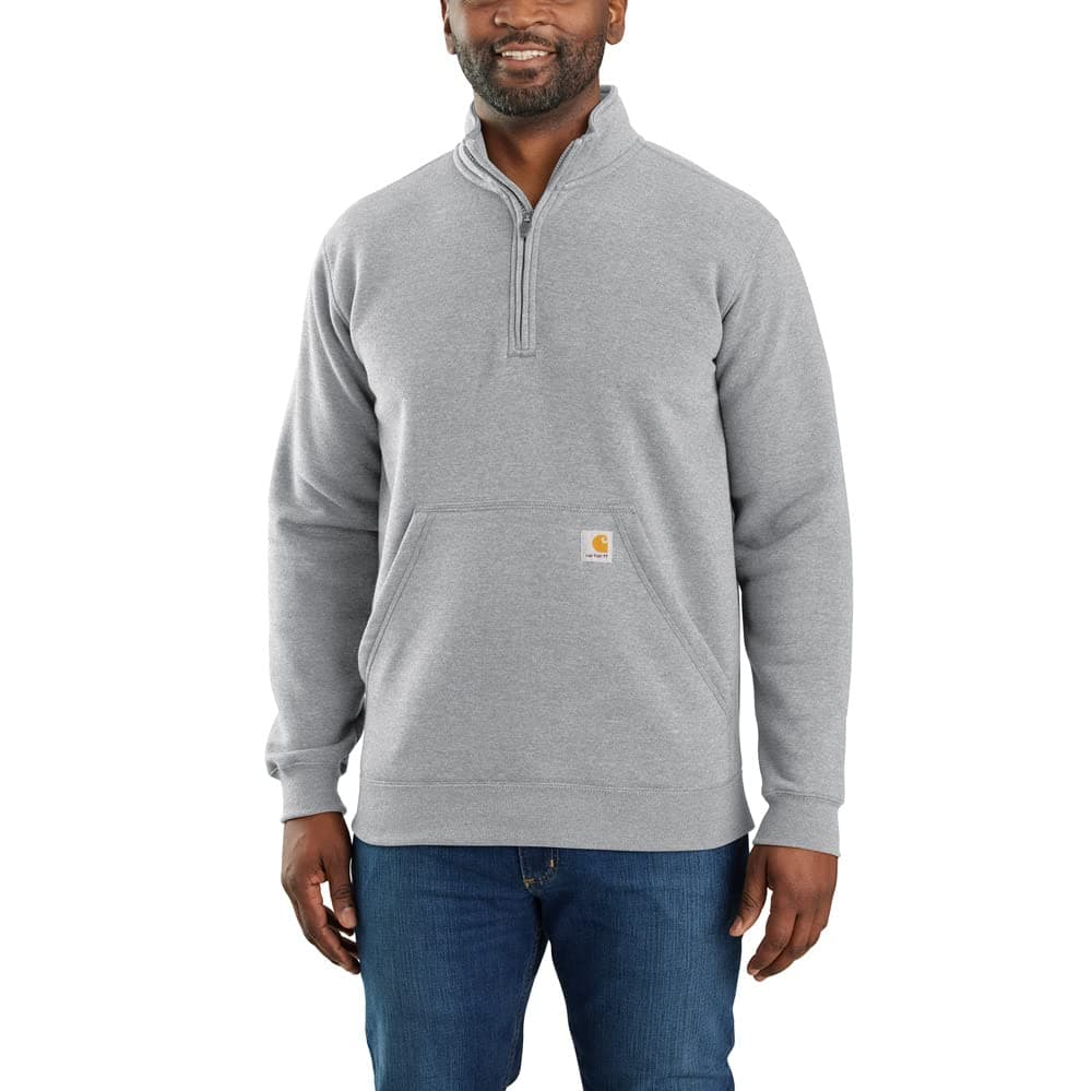 Carhartt Men's Loose Fit Midweight Quarter Zip Mock Neck Sweatshirt