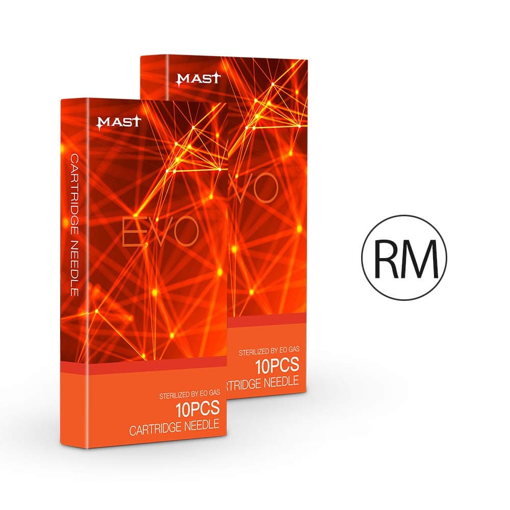 Mast Evo Professional 20Pcs Cartridges Disposable Tattoo Needles 9 Curved Magnum (9RM)