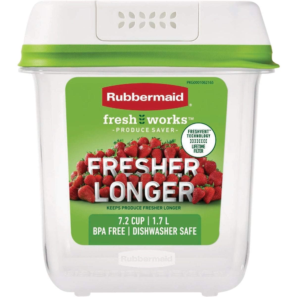 Rubbermaid FreshWorks Saver Mサイズ 野菜ストレージコンテナ 7.2カップ 透明