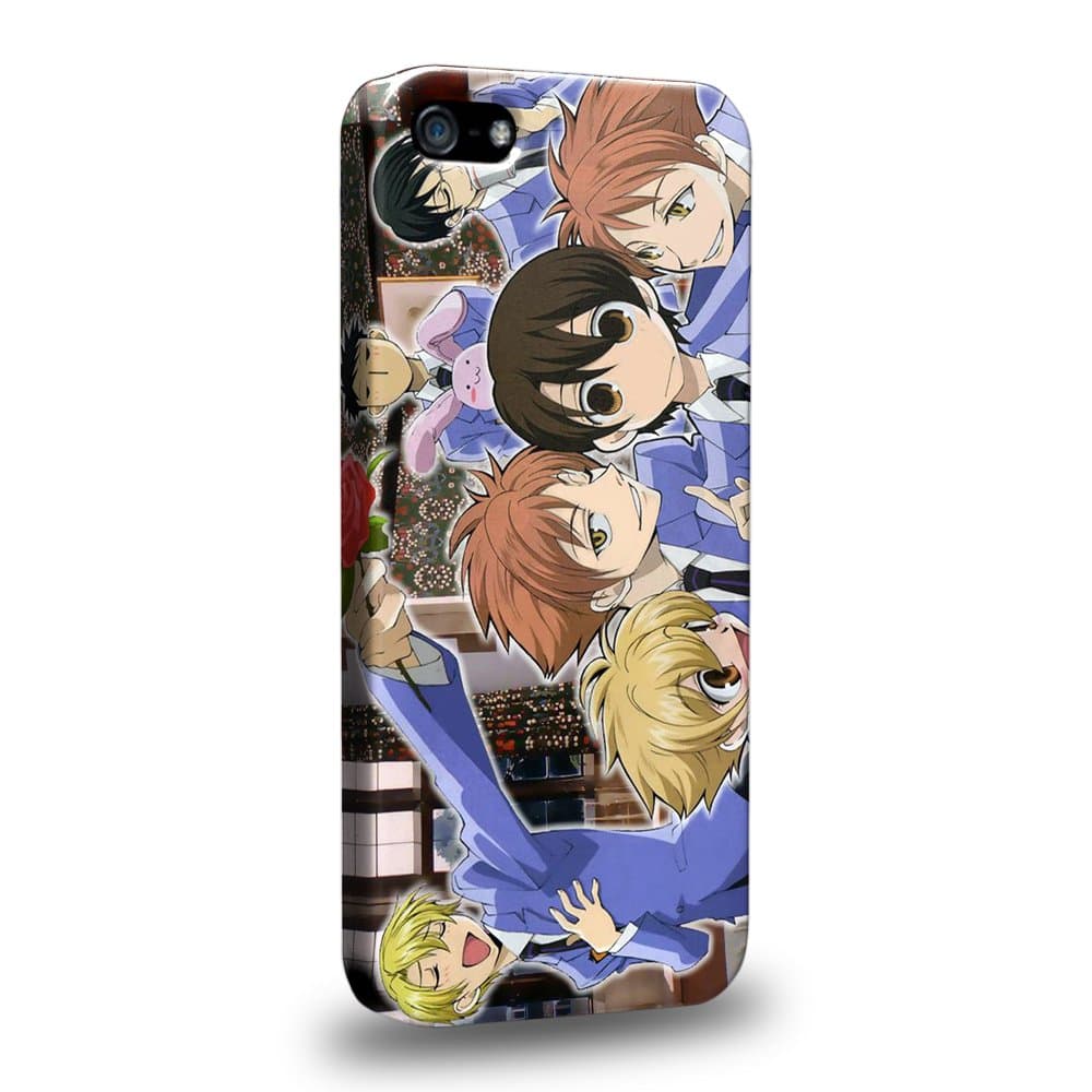 Ouran High School Host Club Tamaki Suoh Haruhi Fujioka Kyoya Ootori Hikaru and Kaoru Hitachiin 2185 Protective Snap-on Hard Back Case Cover for Apple iPhone 5 5s