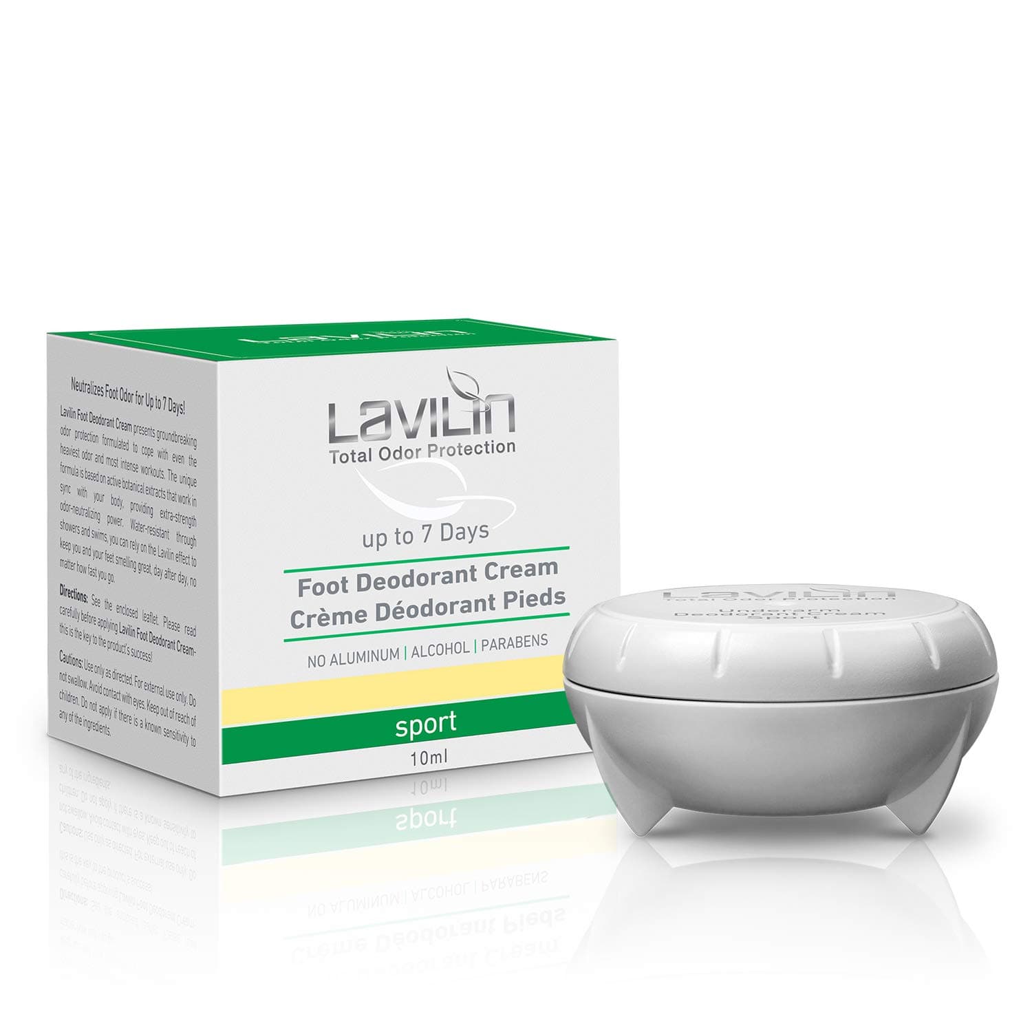 LAVILIN Sports Foot Deodorant Cream For Athletes - Neutralizes Foot Odor for Up to 7 Days | The Different Way to Prevent Embarrassing Smells – Aluminum, Alcohol, Paraben Free | Cruelty-Free