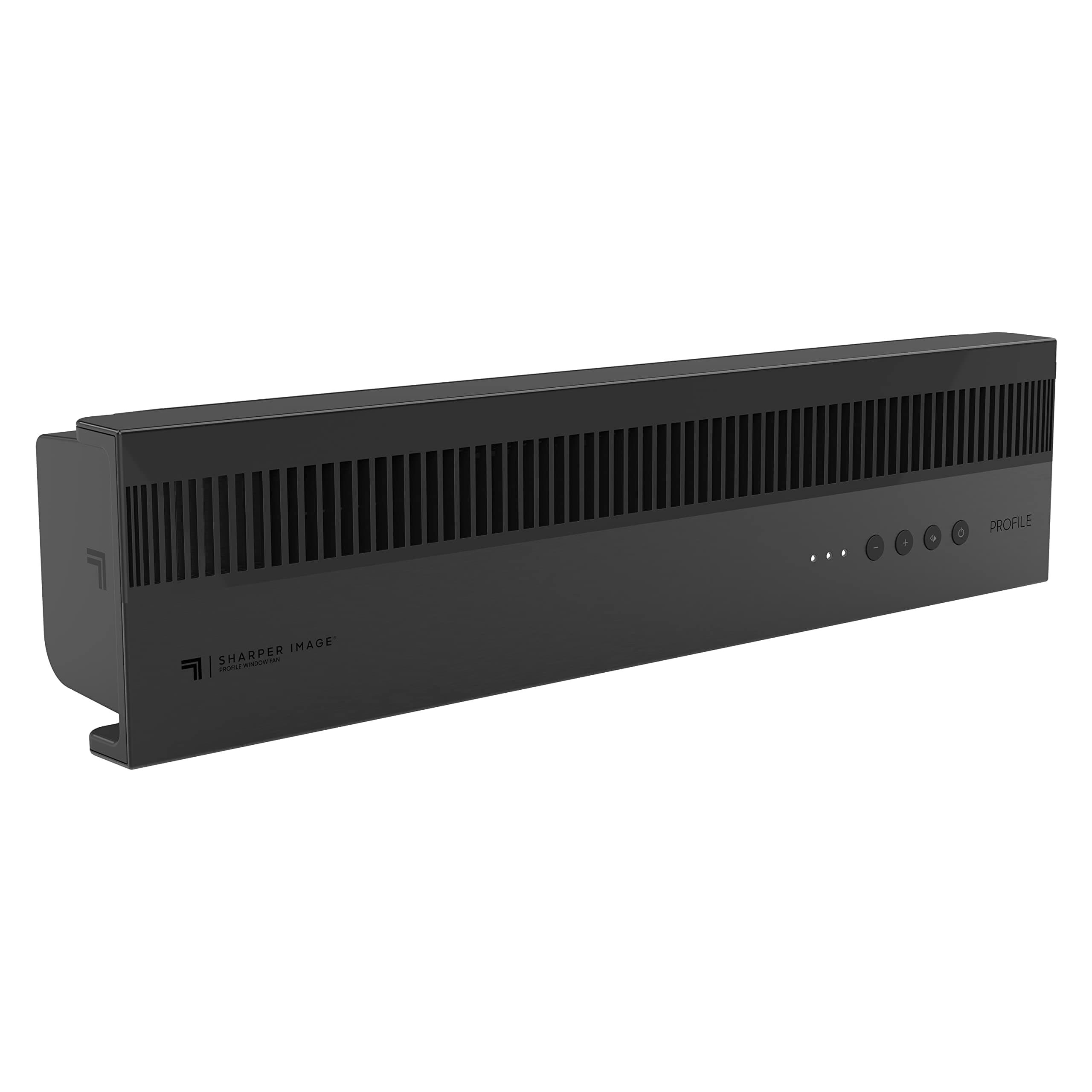 Sharper Image PROFILE Window Fan with 3 Speed Reversible Exhaust Modes, Weather Resistant, Black