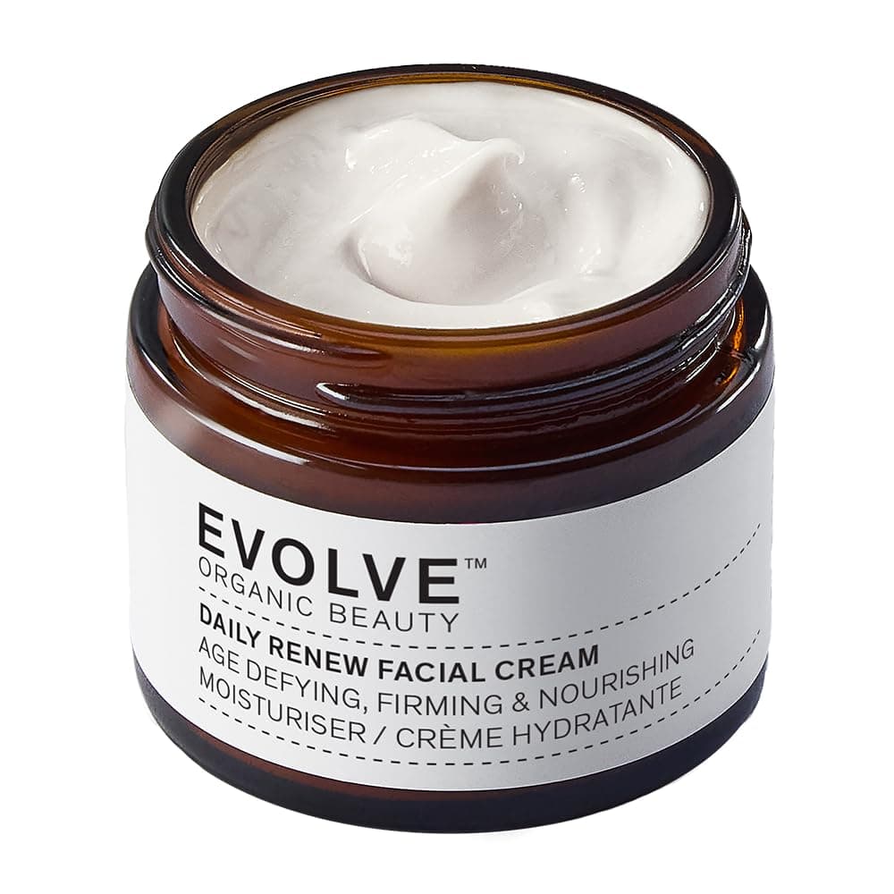 Evolve Organic Beauty - Natural Daily Renew Facial Cream | Small-Batch, Vegan Clean Beauty (2 oz | 60 mL) Packaging May Vary