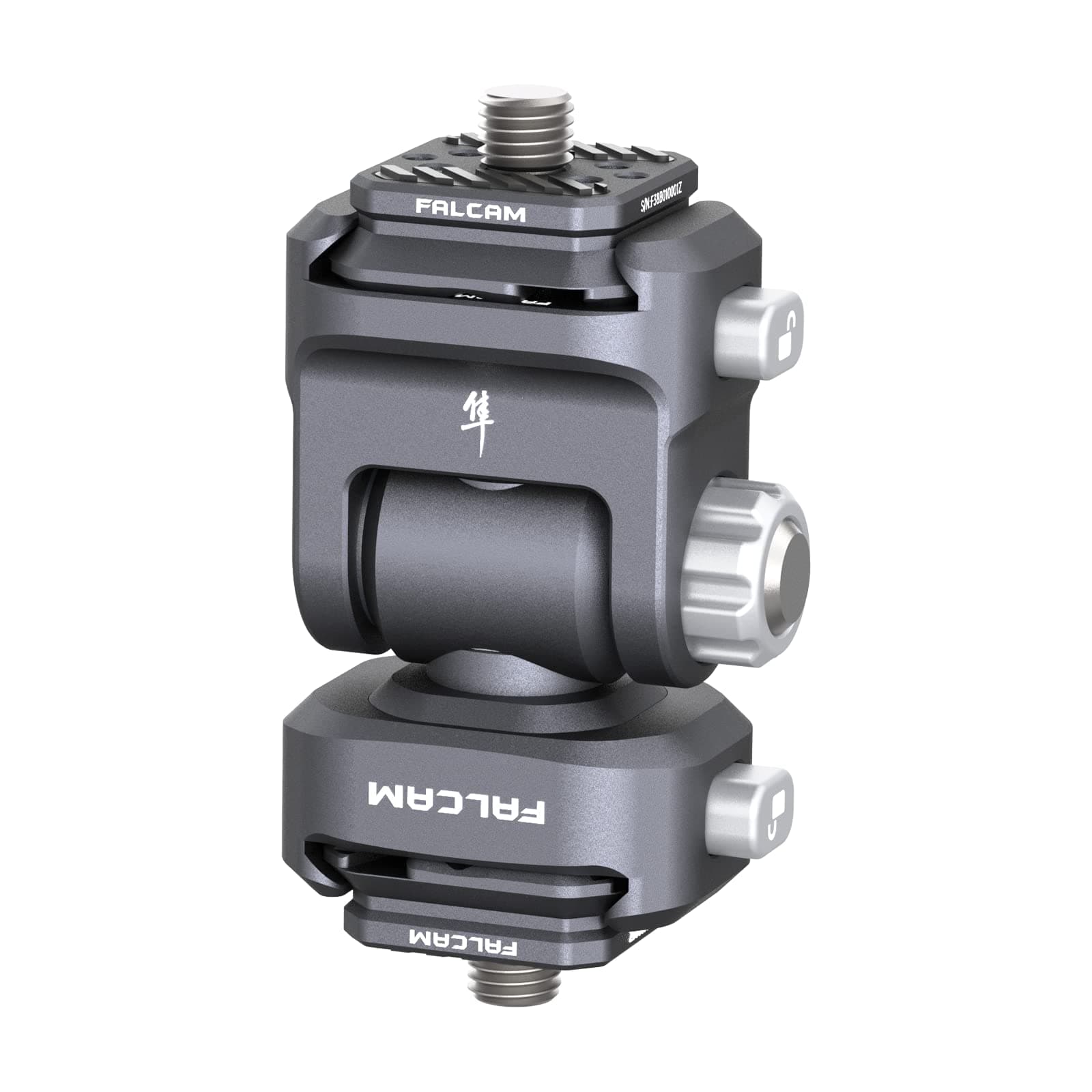 FALCAM F22 Camera Monitor Mount, Dual Quick Release Field Monitor Mount Holder with 1/4" Screws, 360° Swivel and 180° Tilt Aluminum Camera Monitor Mounting Adapter Fits for 5" & 7" Field Monitor