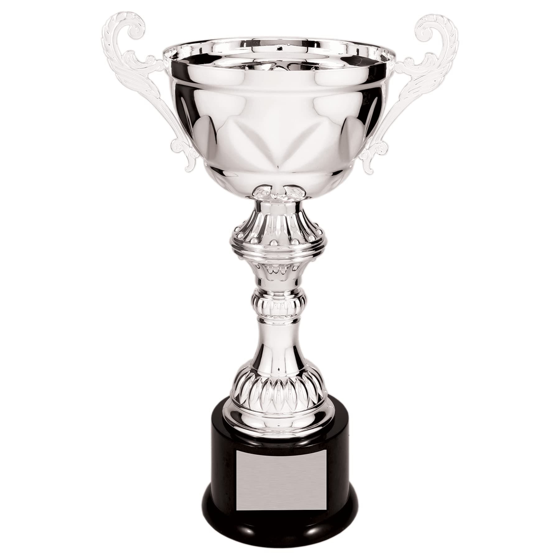 Metal Cup Trophy, Gold or Silver - Engraved Corporate Love Cup Award (10, 11.5, 13 or 14.5 Inch Tall) - Engraved Plate on Request