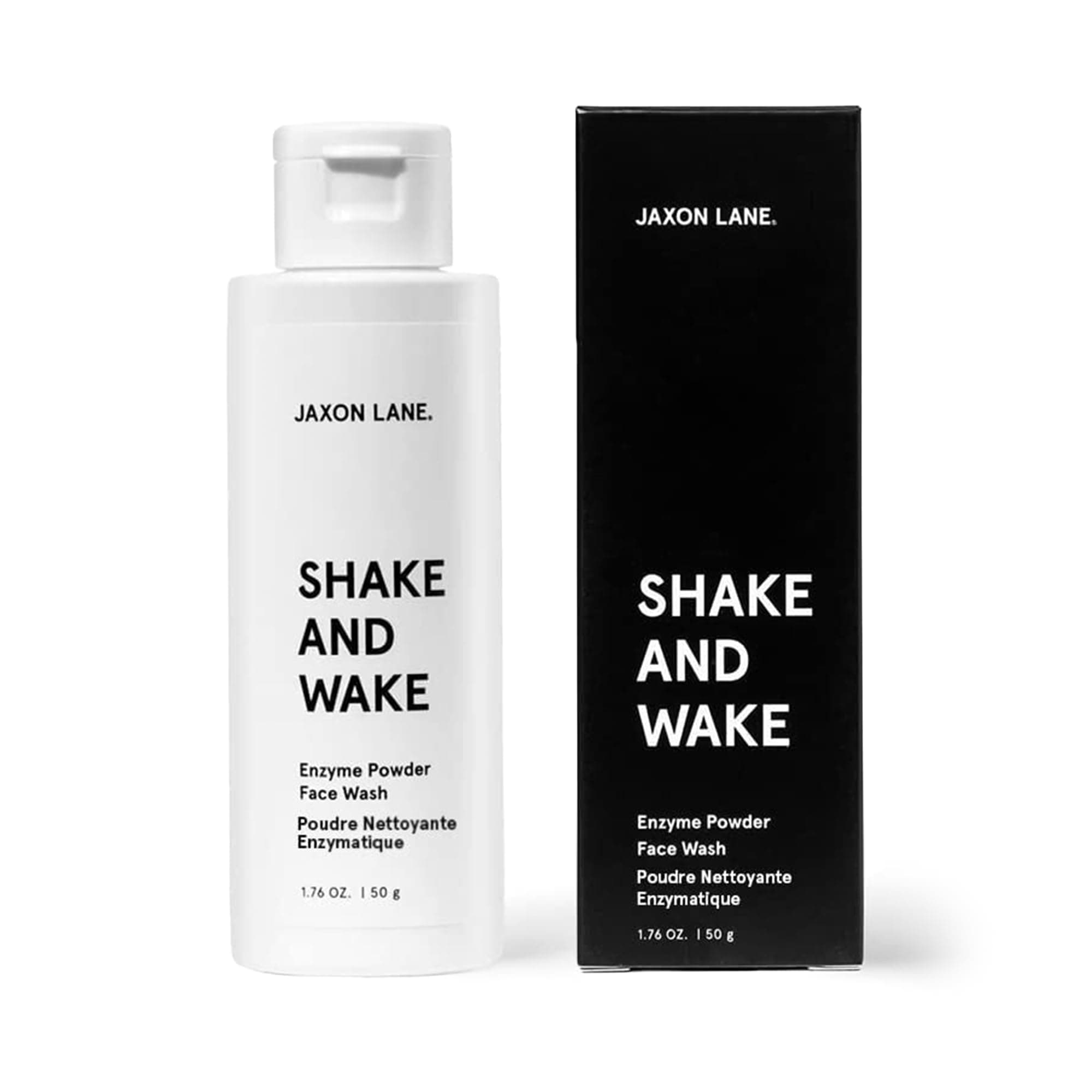 Enzyme Powder Face Wash for Men | SHAKE AND WAKE Exfoliating Powder Cleanser, Anti Aging Pineapple & Papaya Enzyme Cleanser & Microfoliant with Vitamin C & E, Niacinamide & AHAs for a Deep Pore Clean