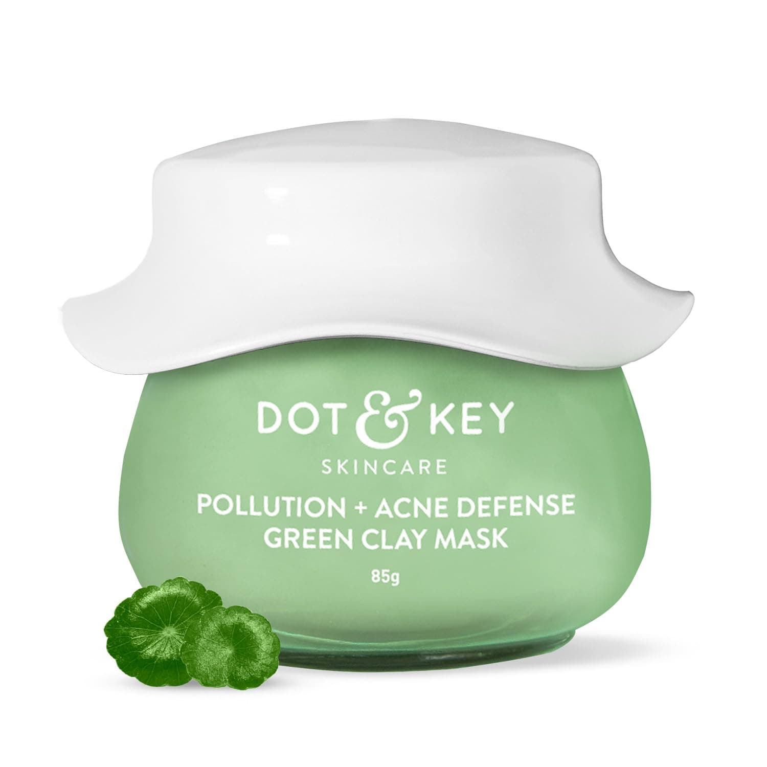 Dot & Key Skin Care Pollution + Acne Defense Green Clay Mask Clay Mask for Face with Salicylic & Matcha Tea Reduces Active Acne, Soothes Redness For Dark Spots, Oily, Acne Prone Skin 85g