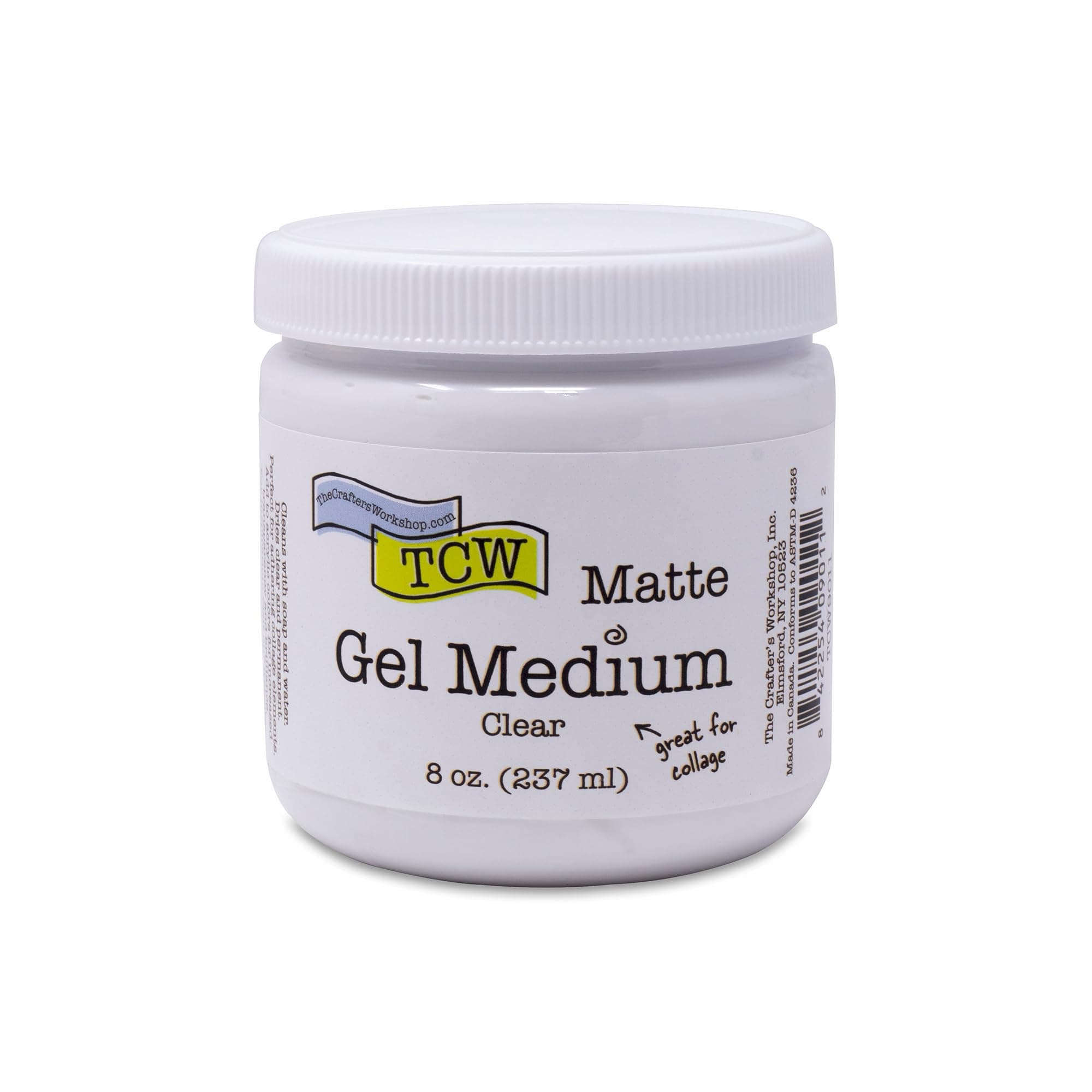 - Matte Gel Medium for Acrylic Paint - Dimensional Clear Texture Paste for Stenciling & Mixed Media Art - Boutique Quality, 8 oz Jar
