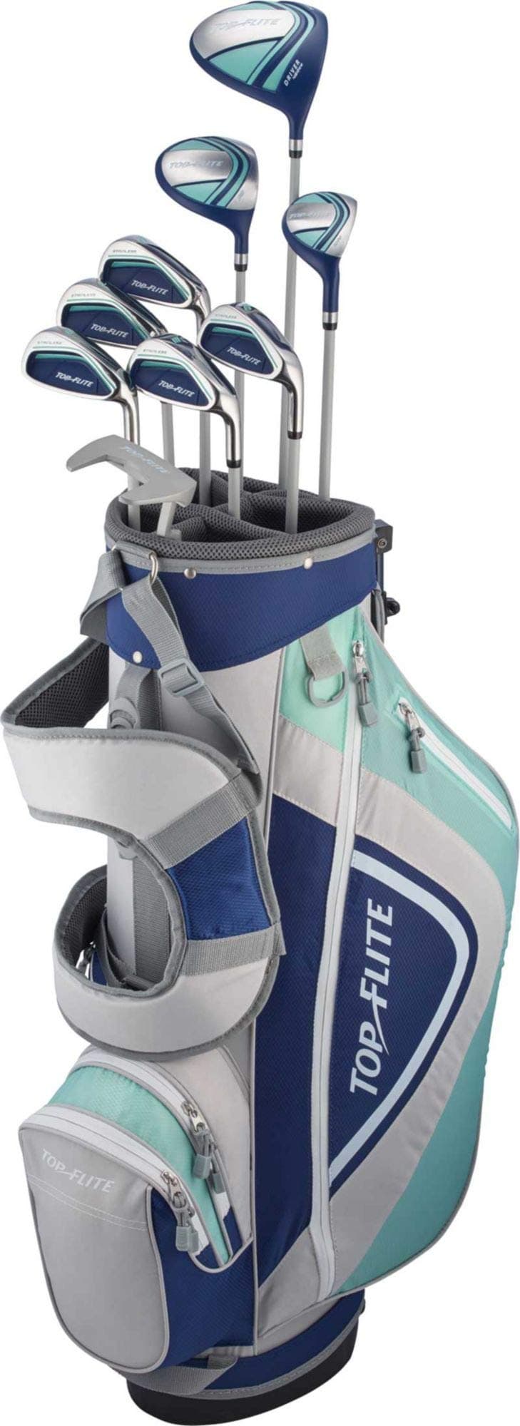 Top Flite Women's 2018 XL 12-Piece Complete Golf Club Set โ (Graphite)-Blue/Grey-Right Hand-Standard