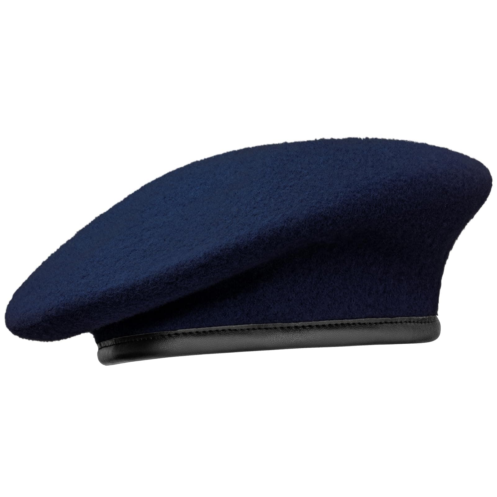 Gajaous British Military Berets with Leather Sweatband, Adjustbale Army Wool Beret for Men & Women