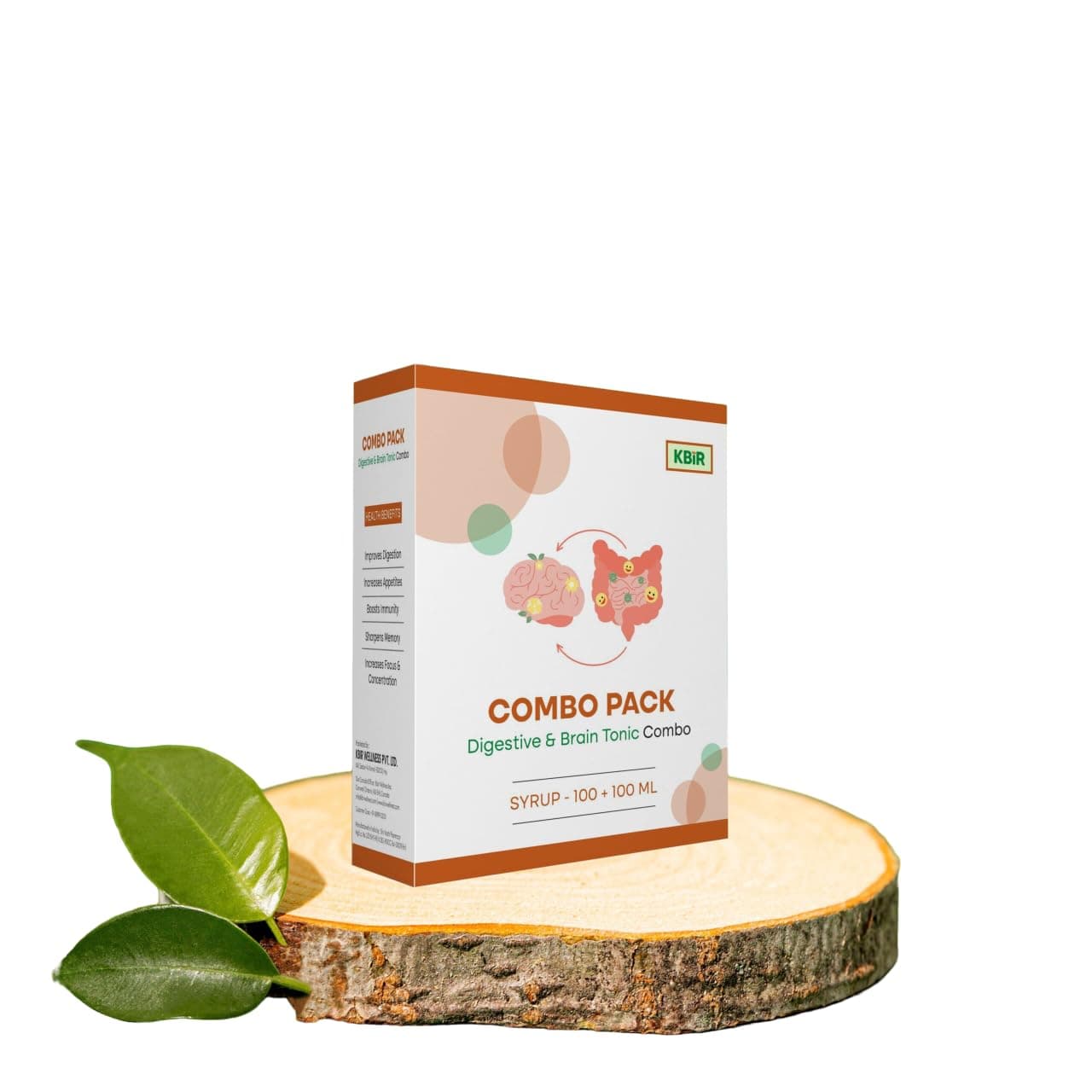 - DIGESTIVE & BRAIN TONIC COMBO PACK (100+100 ML) | Liver Support Supplement & Brain Boost supplement for Focus, Memory, Brain wellness