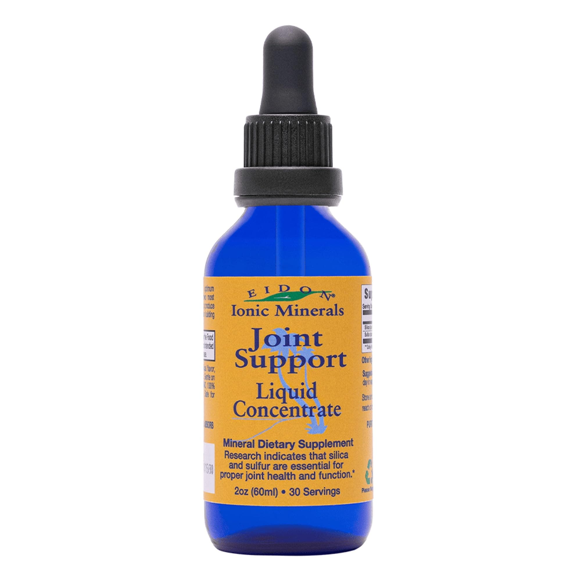 Eidon Supplement Liquid Concentrate - Contains Ionic Silica and Sulfur, Support Drops for Stronger Hair, Skin, and Nails, Bioavailable, No Additives or Preservatives - 2 oz