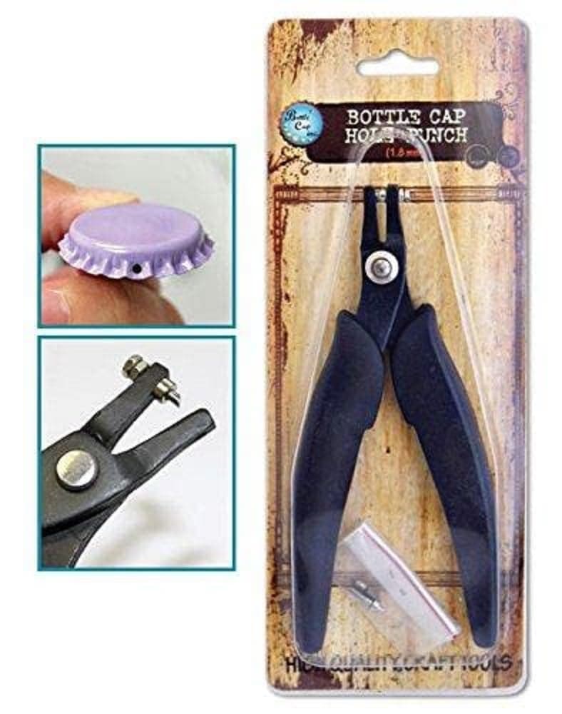 Bottle Cap Metal Hole Punch 1.8mm Rubber Handles