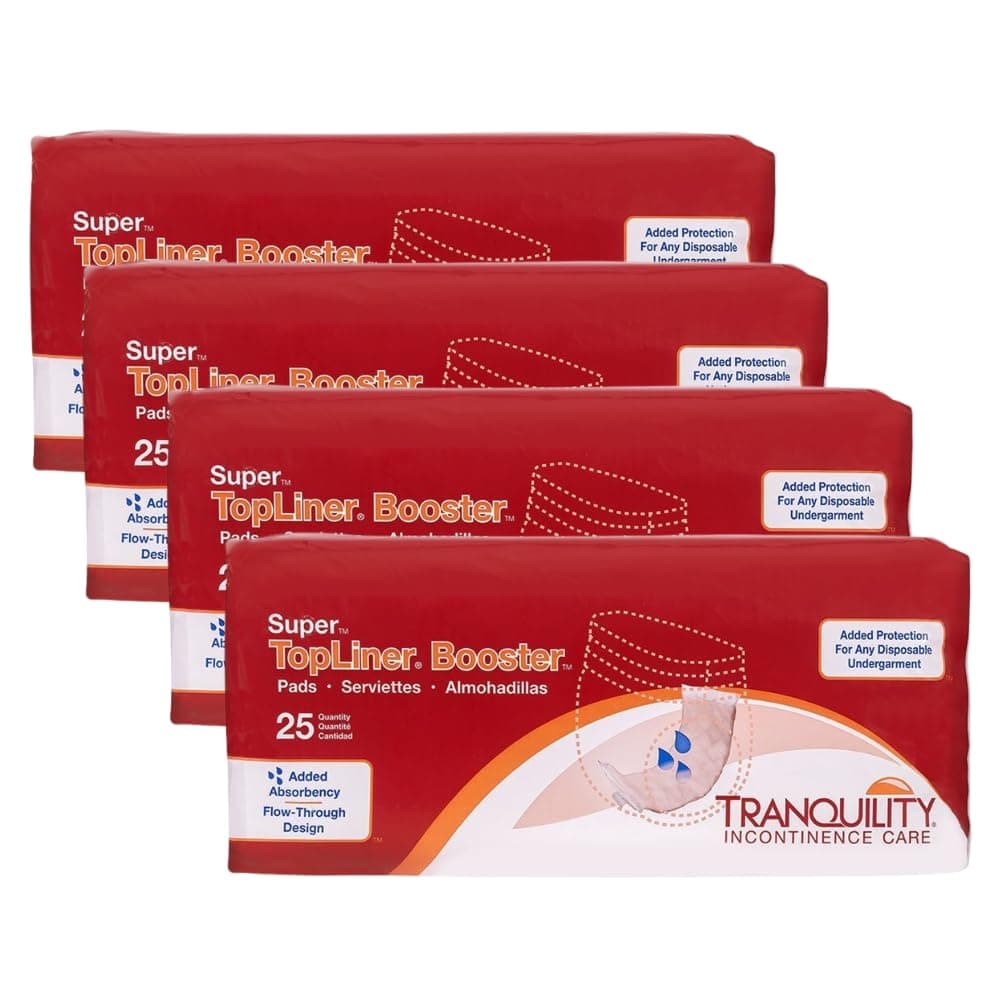 TRANQUILITYTopLiner Disposable Booster Pads - Super, 15 L x 4.25 W" (200Count)