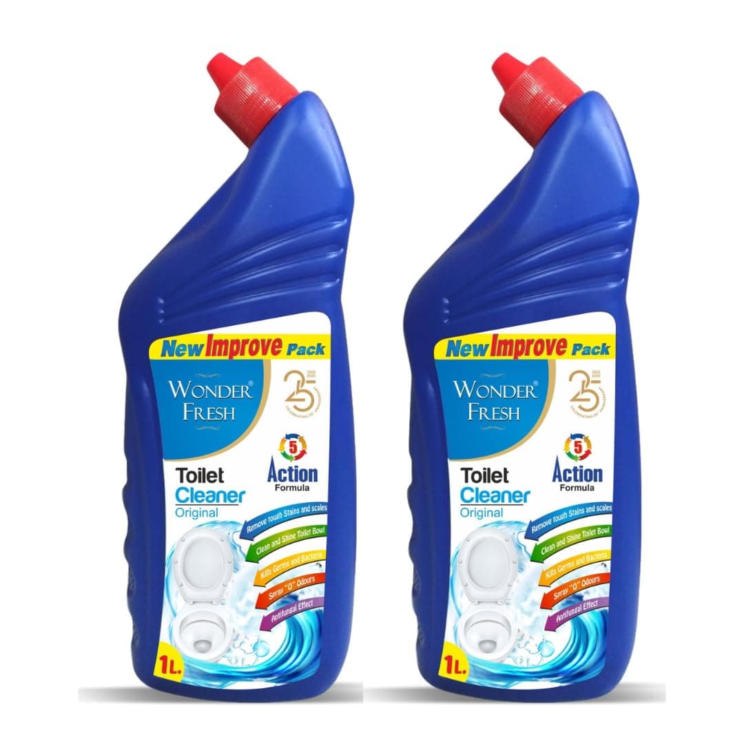 Toilet Cleaner | Disinfectant Toilet Cleaner Liquid | Tough Stain Removal | Suitable for Toilet Bowls | Kills 99.9% Germs, 1 Litre (Pack of 2)