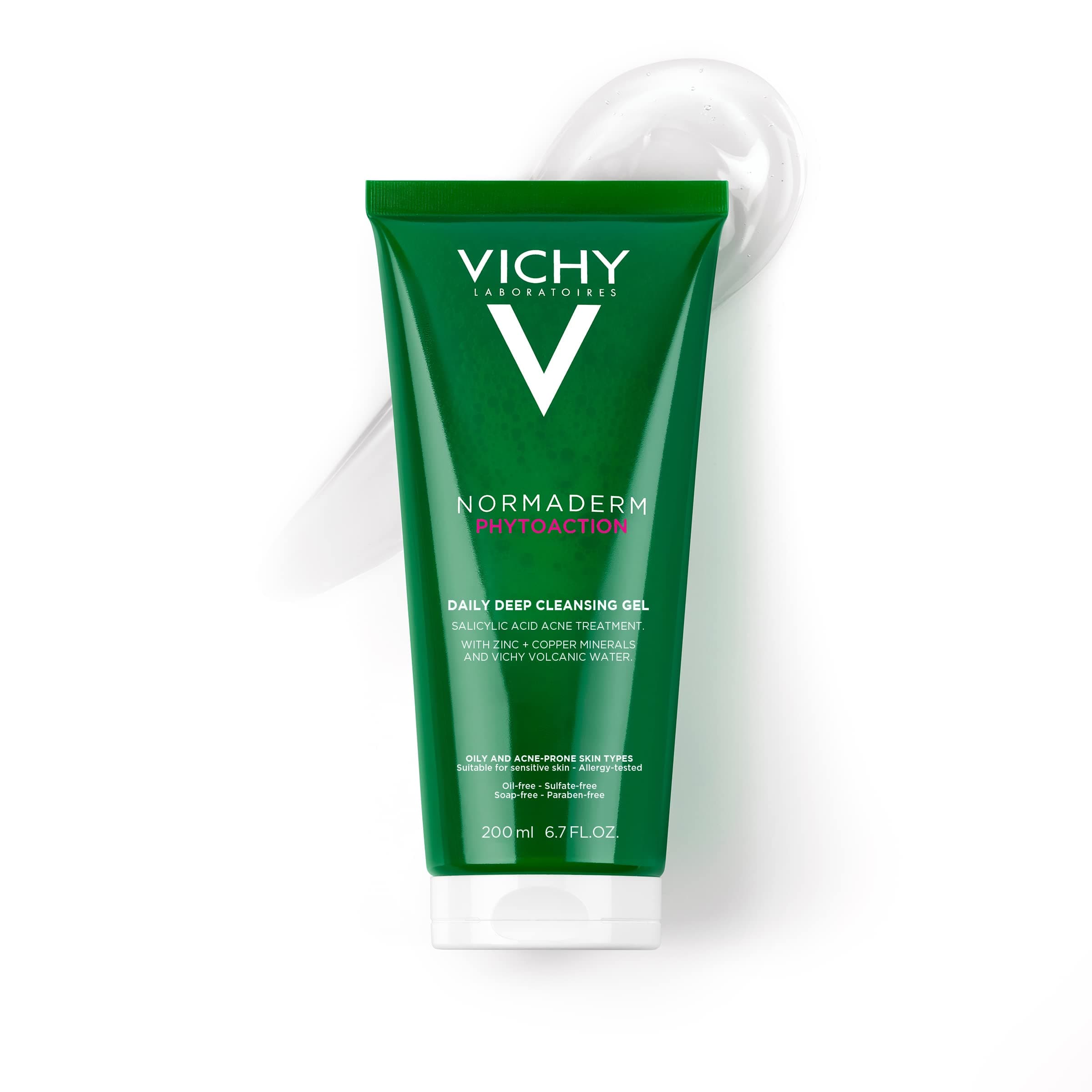 Vichy Normaderm Phytosolution Face Cleanser Gel for Oily/Acne Skin with Salicylic Acid