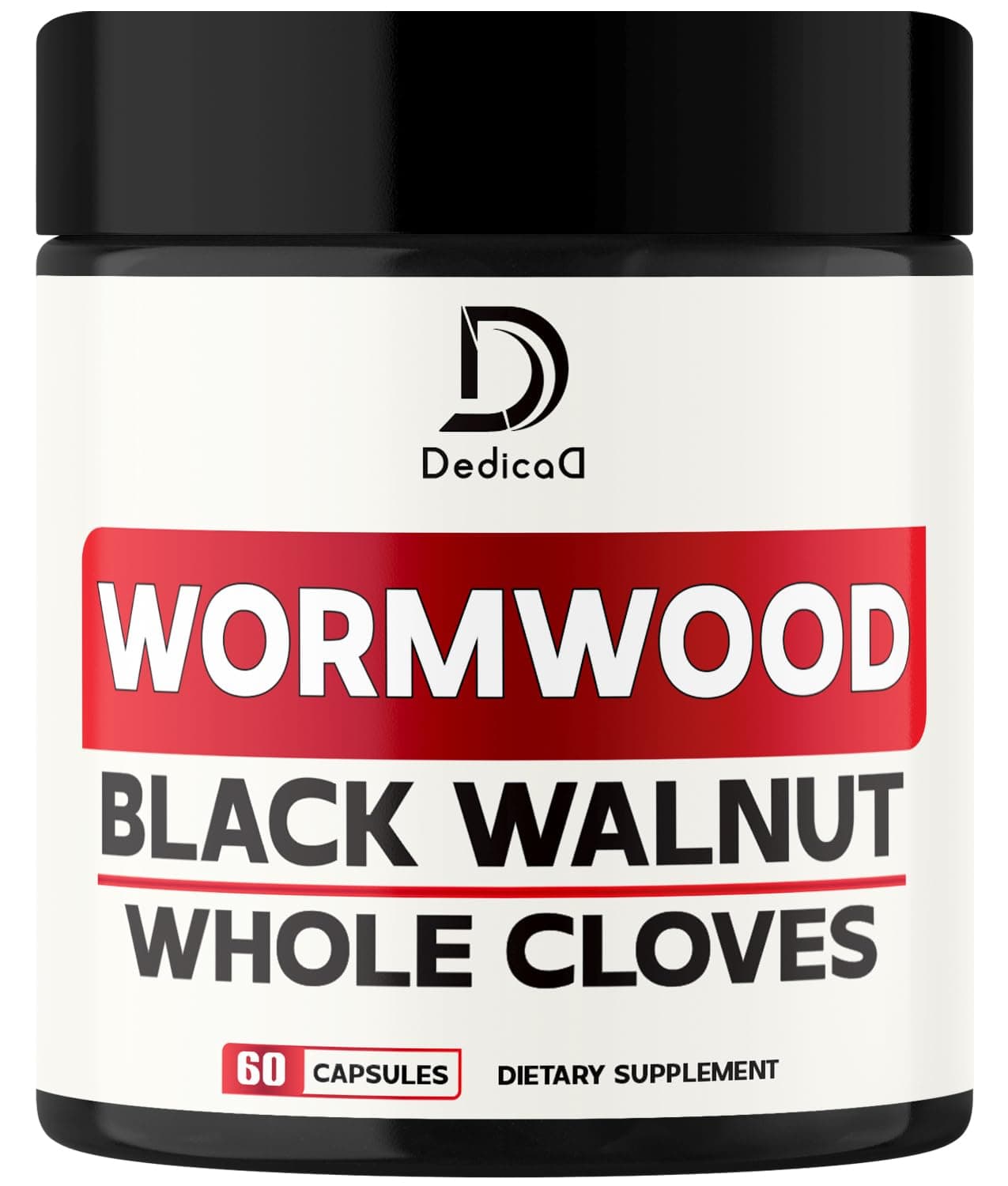 12in1 Wormwood Capsules Black Walnut Cloves, Ginger, Turmeric Curcumin & Black Pepper - Immune System - 60 Capsules