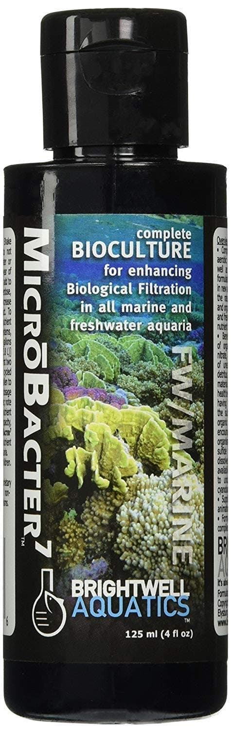 Brightwell Aquatics MicroBacter7 - Bacteria & Water Conditioner for Fish Tank or Aquarium, Populates Biological Filter Media for Saltwater and Freshwater Fish