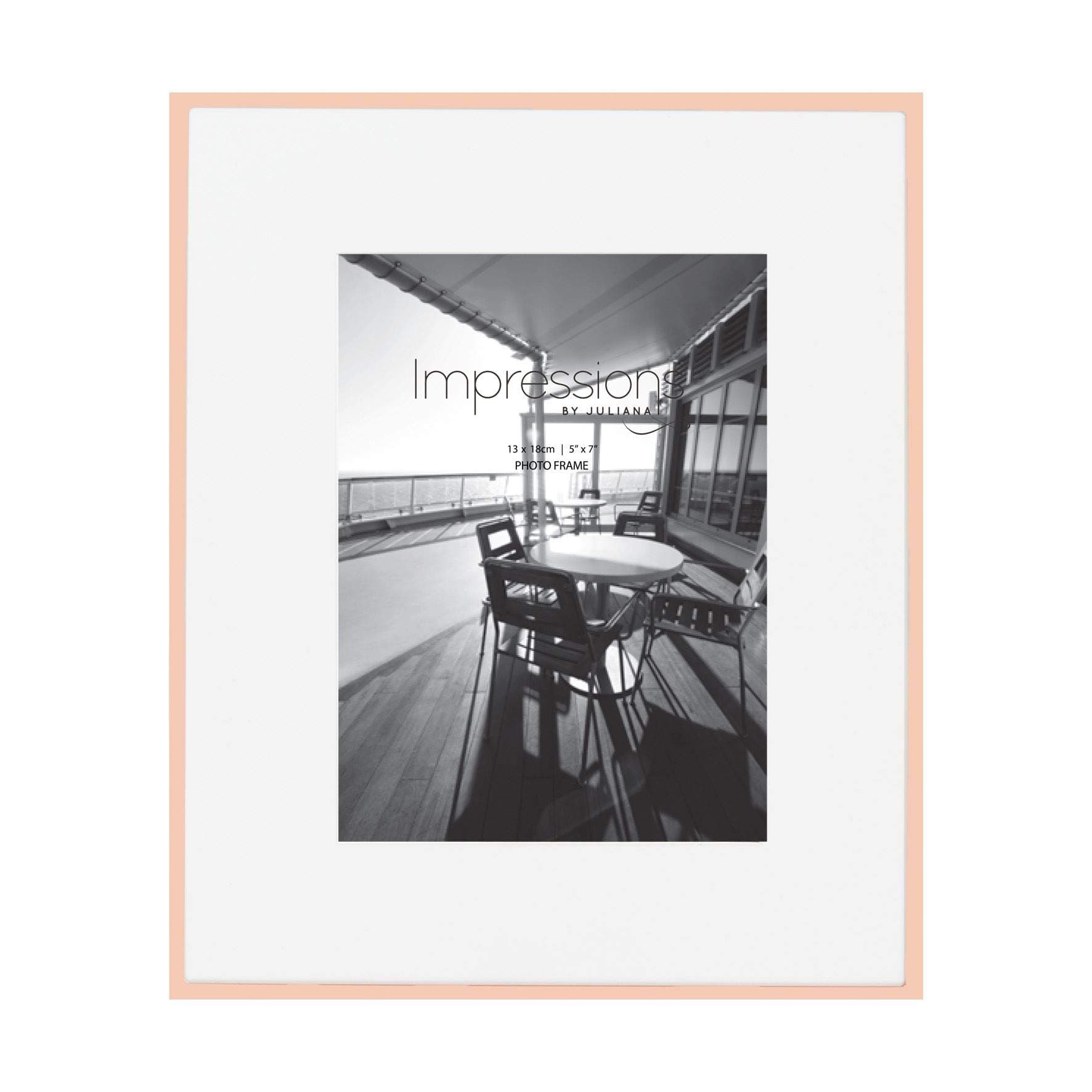 Juliana Unisex Impressions Copper Plated Photo Frame 5x7 - Rose Gold