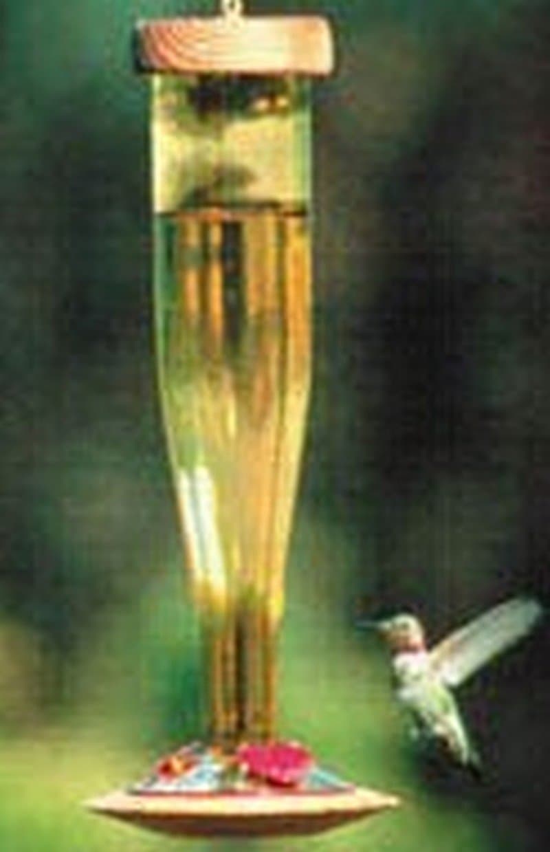 Schrodt Designs Model HBL-G Gold Hummingbird Feeder