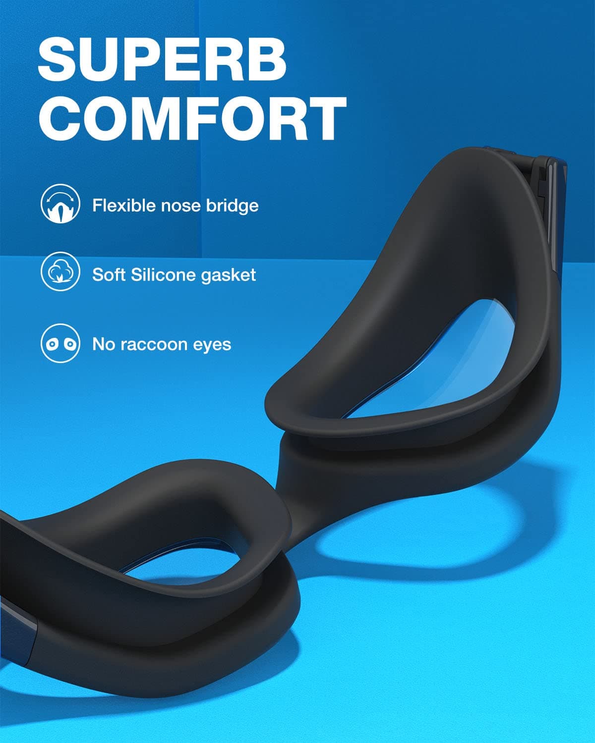 ZIONOR G1 Polarized Swimming Goggles for Unisex Adult and Women, Anti Fog 100% Anti UV Diving Goggles…