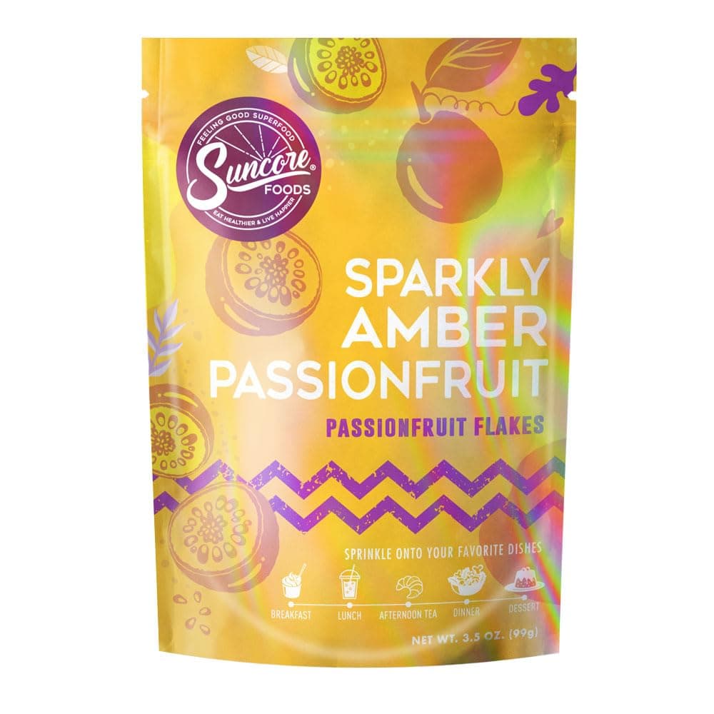 Suncore FoodsSparkling Passionfruit Flakes, Golden Yellow Food Flakes, Gluten-Free, Non-GMO, 3.5oz (1 Pack)