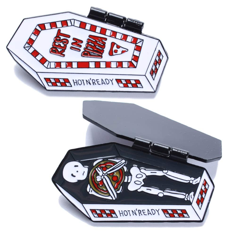 Halloween Enamel Lapel Pin Set - Spooky Skeleton Lapel Pin - Horror Goth Enamel Pin For Halloween - Funny Enamel Pin Set for Backpacks Clothes Hat Decoration