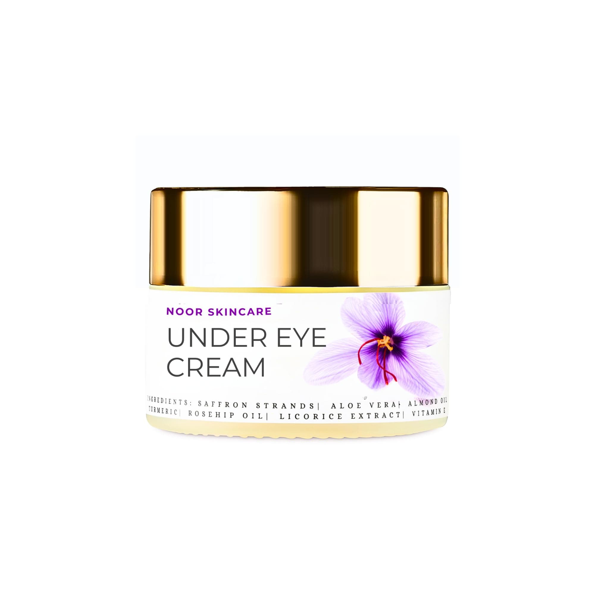 Under Eye Cream for Dark Circles Removal Women/Men Gel Based, Organic, Natural, Rich, Anti-Puffy, Wrinkle Care & Glow Enhancer with Saffron, Almond, Turmeric, Aloe
