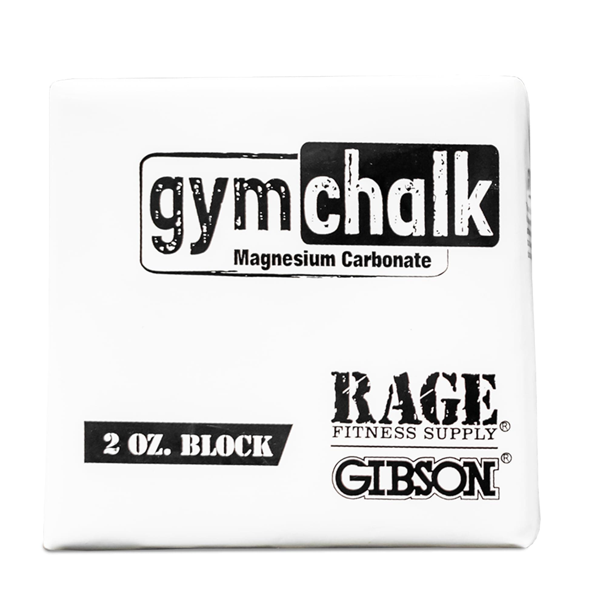 Rage Fitness Gibson Athletic Premium Block Gym Chalk - 2oz Block, White (2 Oz. Block)