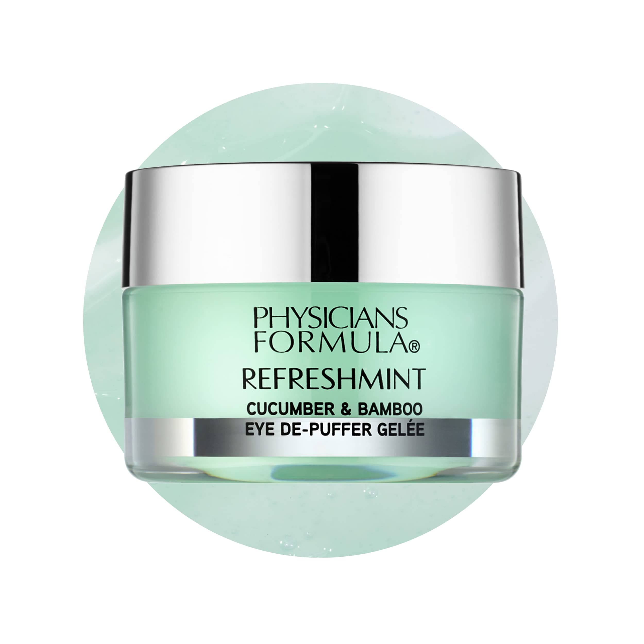 RefreshMint Cucumber & Bamboo Eye De-Puffer GelΓ©e, Reduce Puffiness, Lines and Dark Circles
