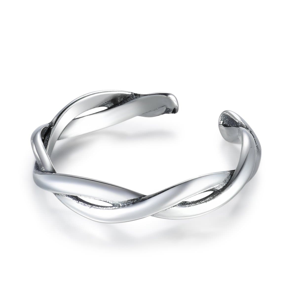 LYTOPTOP Womens Celtic Knot Thumb Ring Sterling Silver Infinite Knot Wedding Anniversary Adjustable Ring