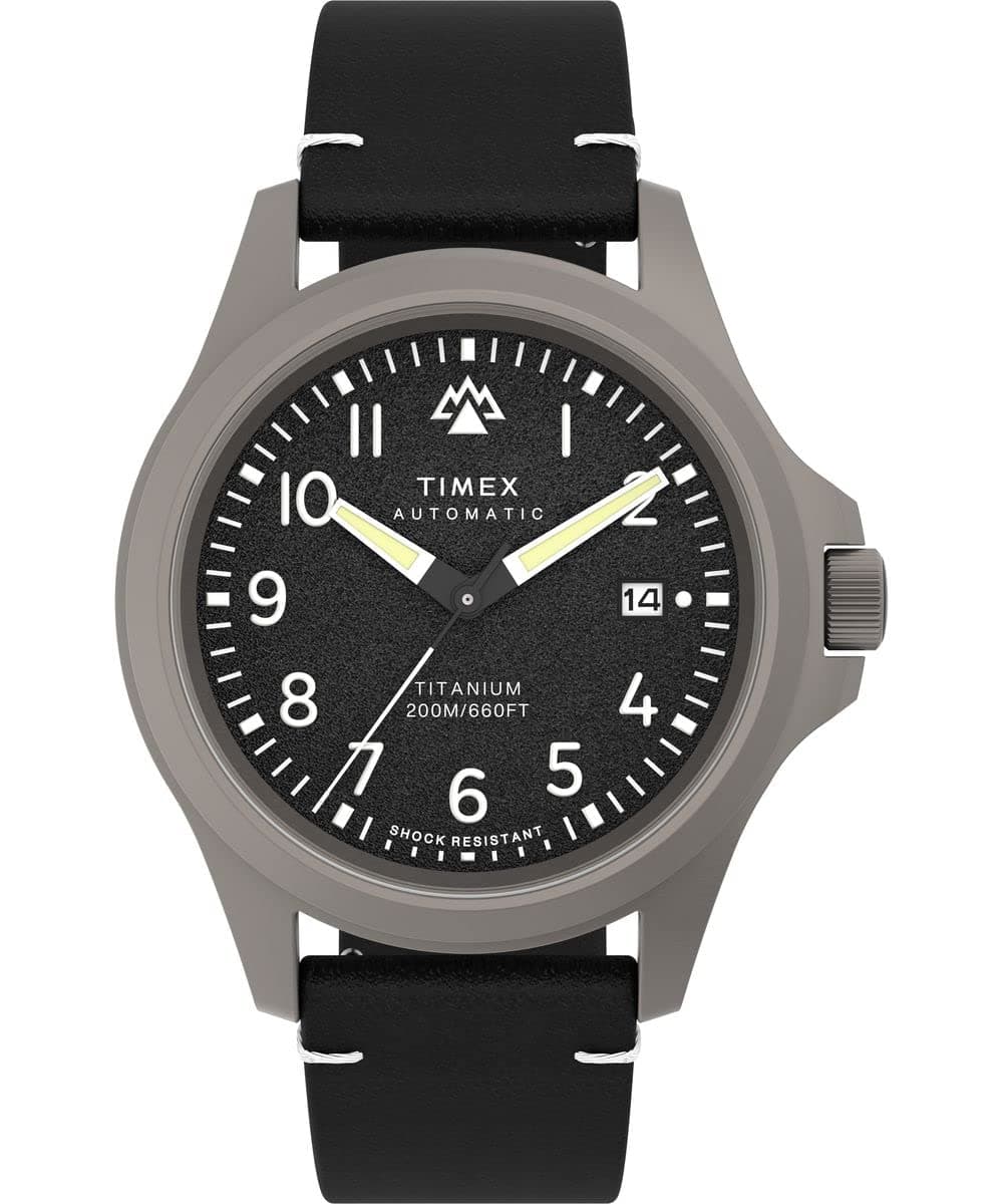 Timex Men's Expedition North Titanium Automatic 41mm Watch - Black Strap Blac...